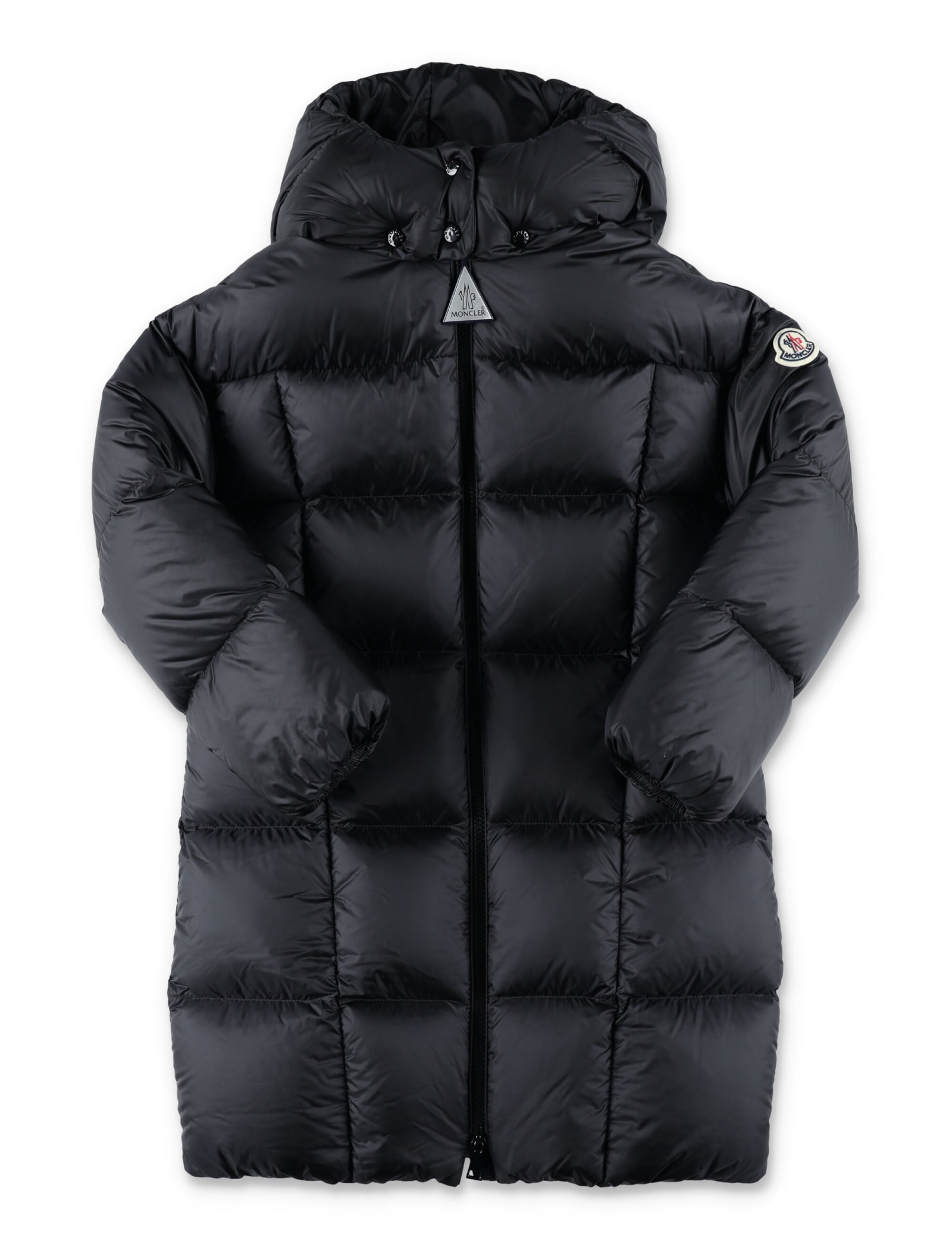 Moncler Kids' Caille Long Downjacket In Black