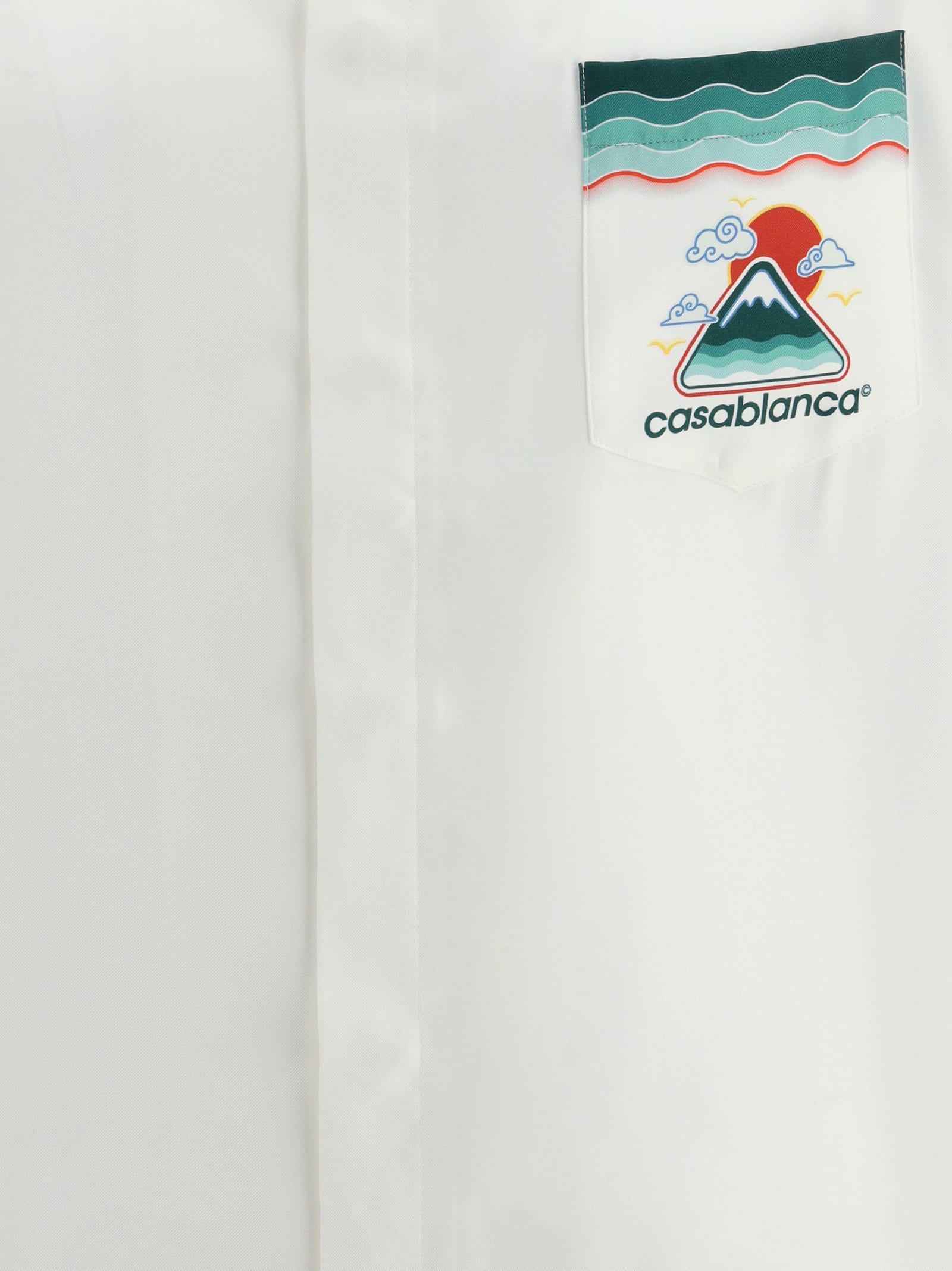 Casablanca Casa Way World Series Silk Shirt In White