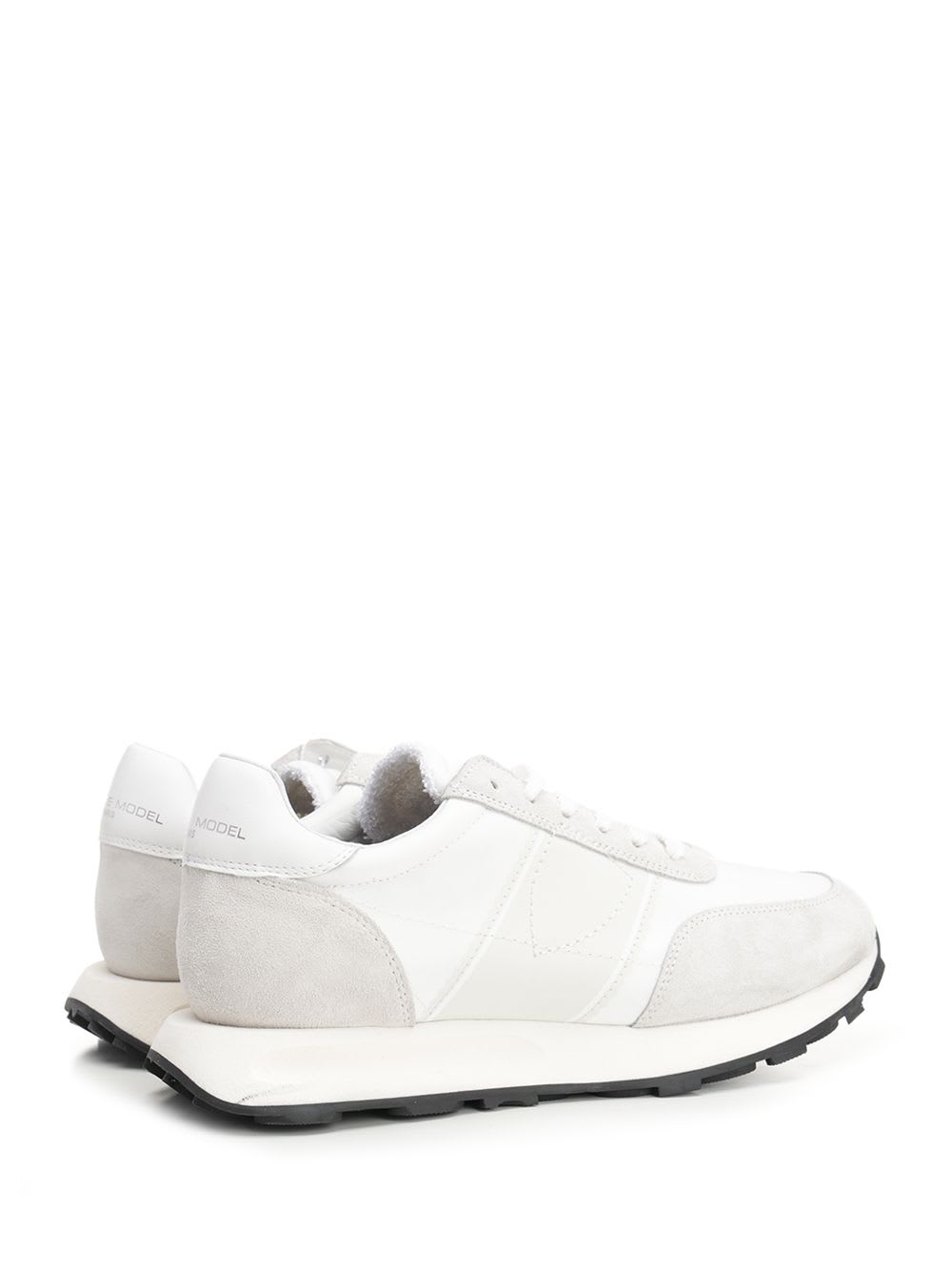 Philippe Model Tour Low Sneakers In White Suede And Fabric In White