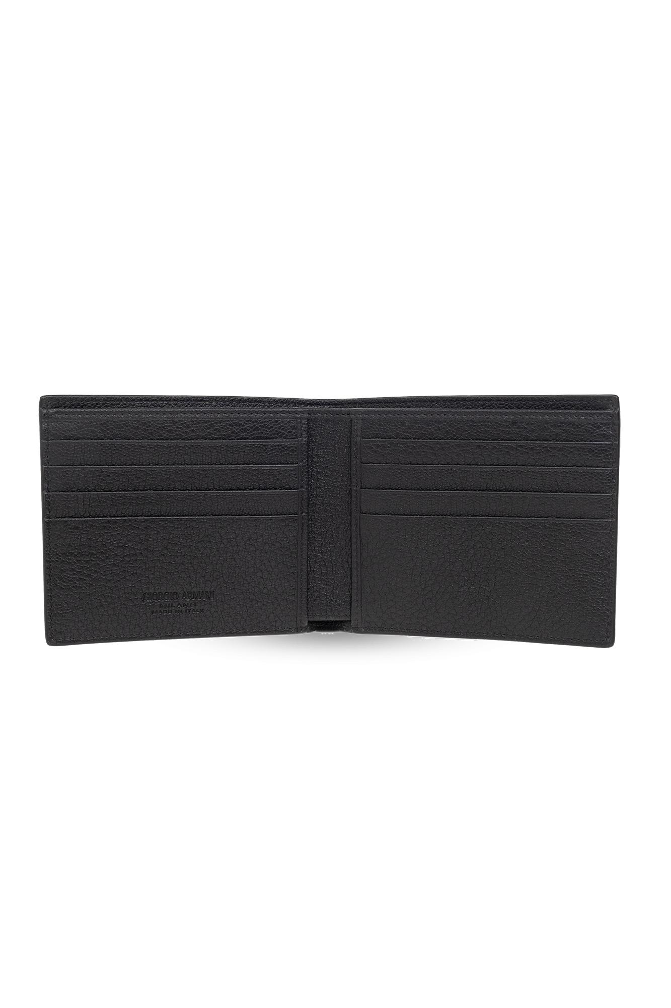 Shop Giorgio Armani Leather Wallet In 80001