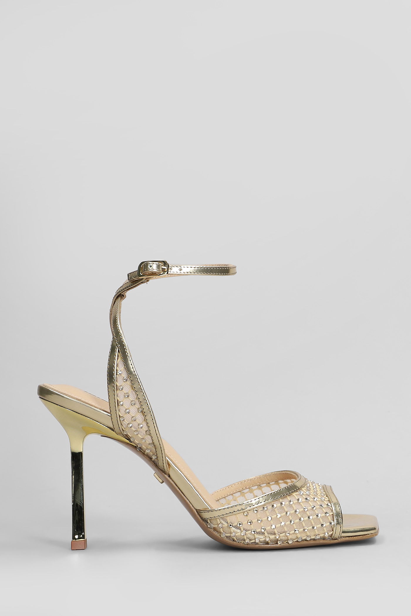 Carmen 95 Sandals In Gold Leather