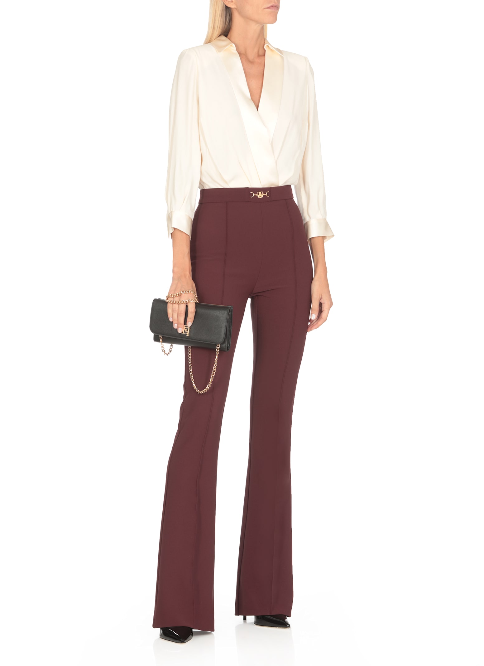 Elisabetta Franchi Dresses In Bordeaux