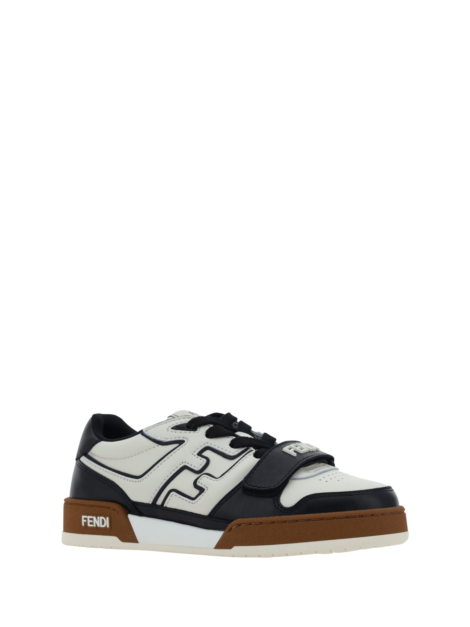 Shop Fendi Match Sneakers In Black