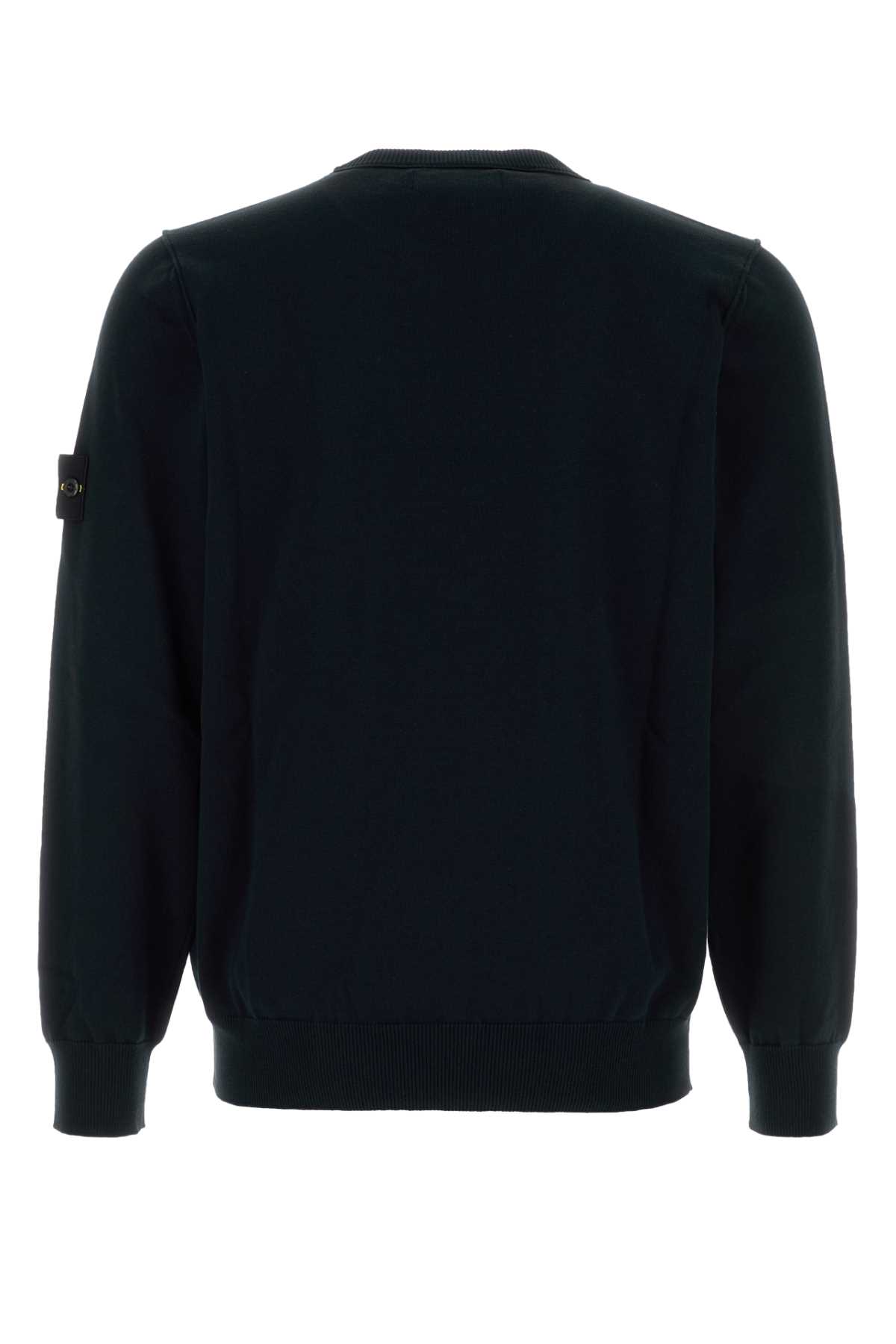 Shop Stone Island Black Cotton Sweater