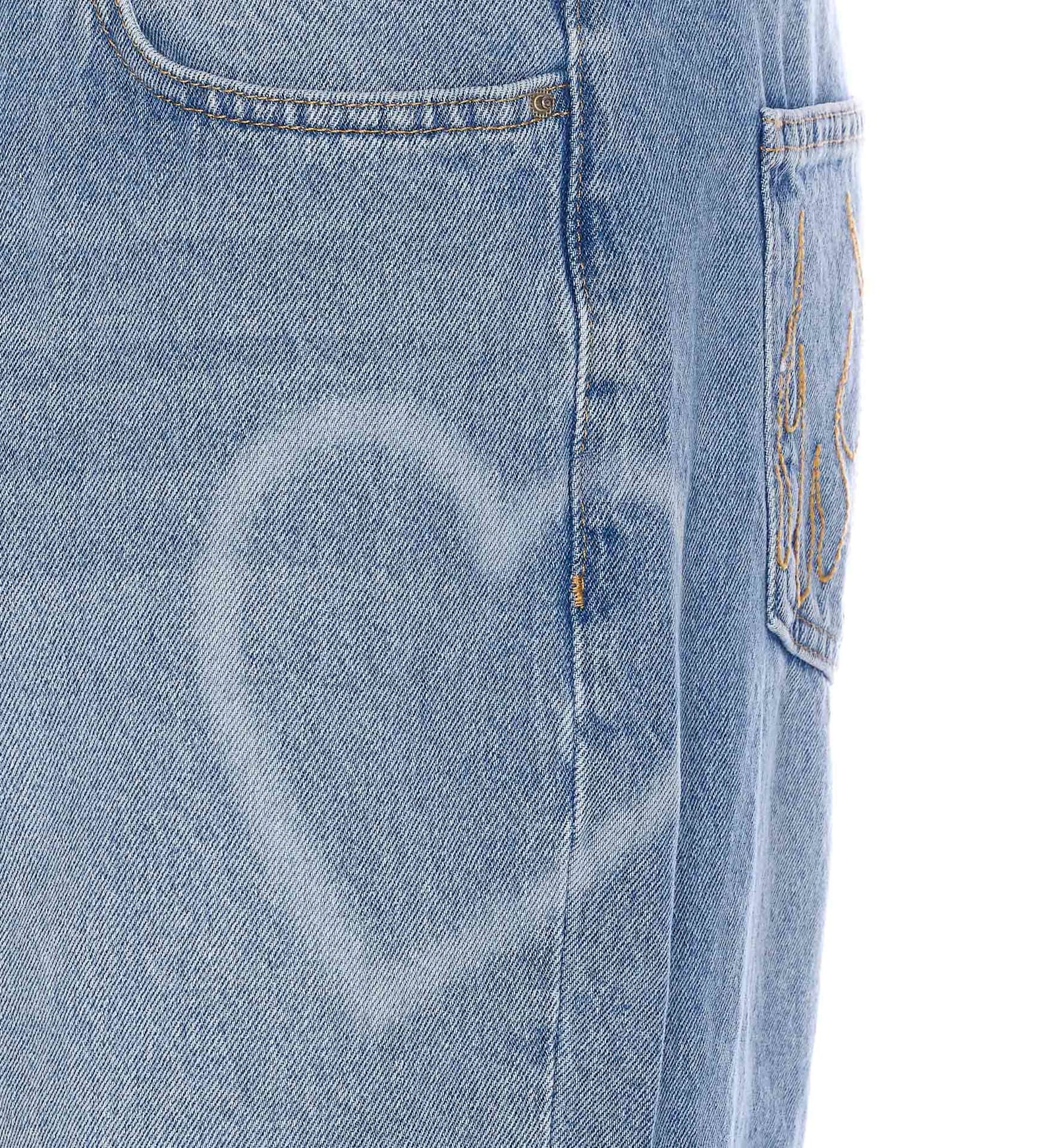 Vision Of Super Heart Laser Print Jeans