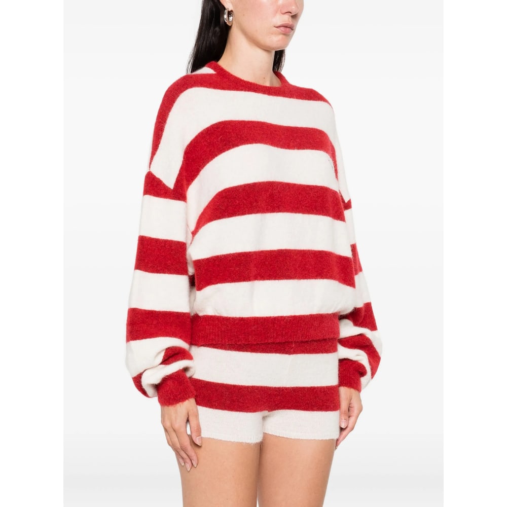 Fiorucci Cropped Sweater With Bold Horizontal Stripes And Embroidered Logo In Multi