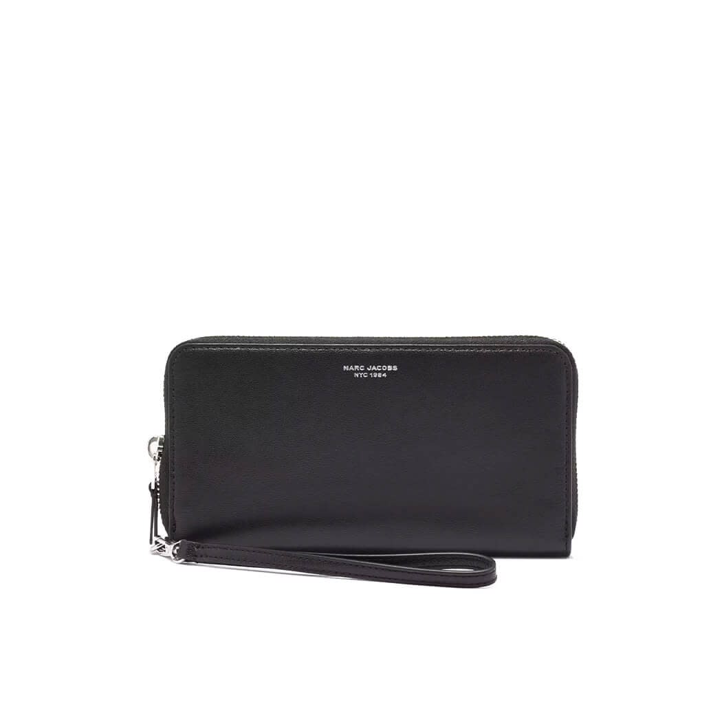 MARC JACOBS MARC JACOBS THE SLIM 84 CONTINENTAL BLACK WALLET