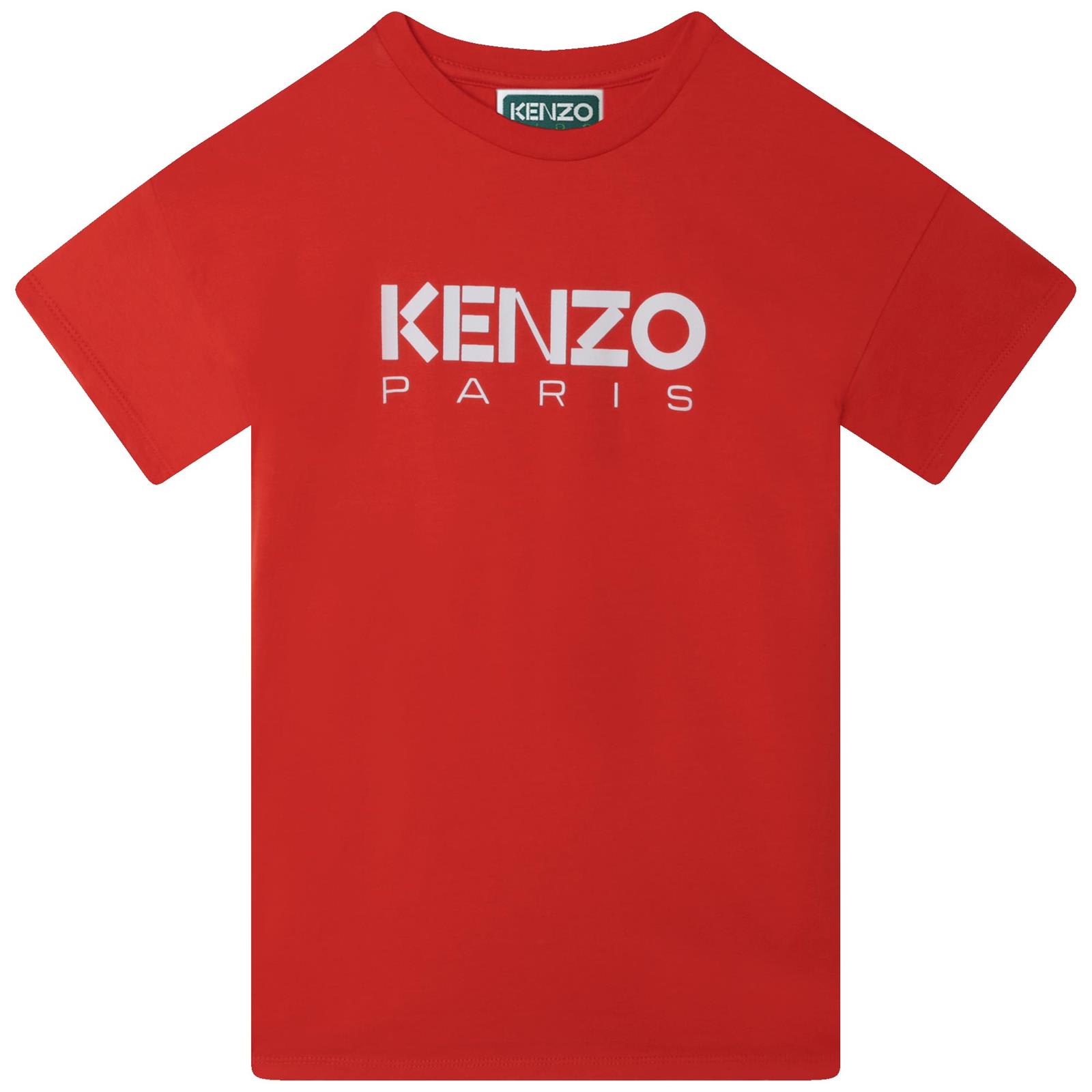 Kenzo Kids' Printed T-shirt In Rosso