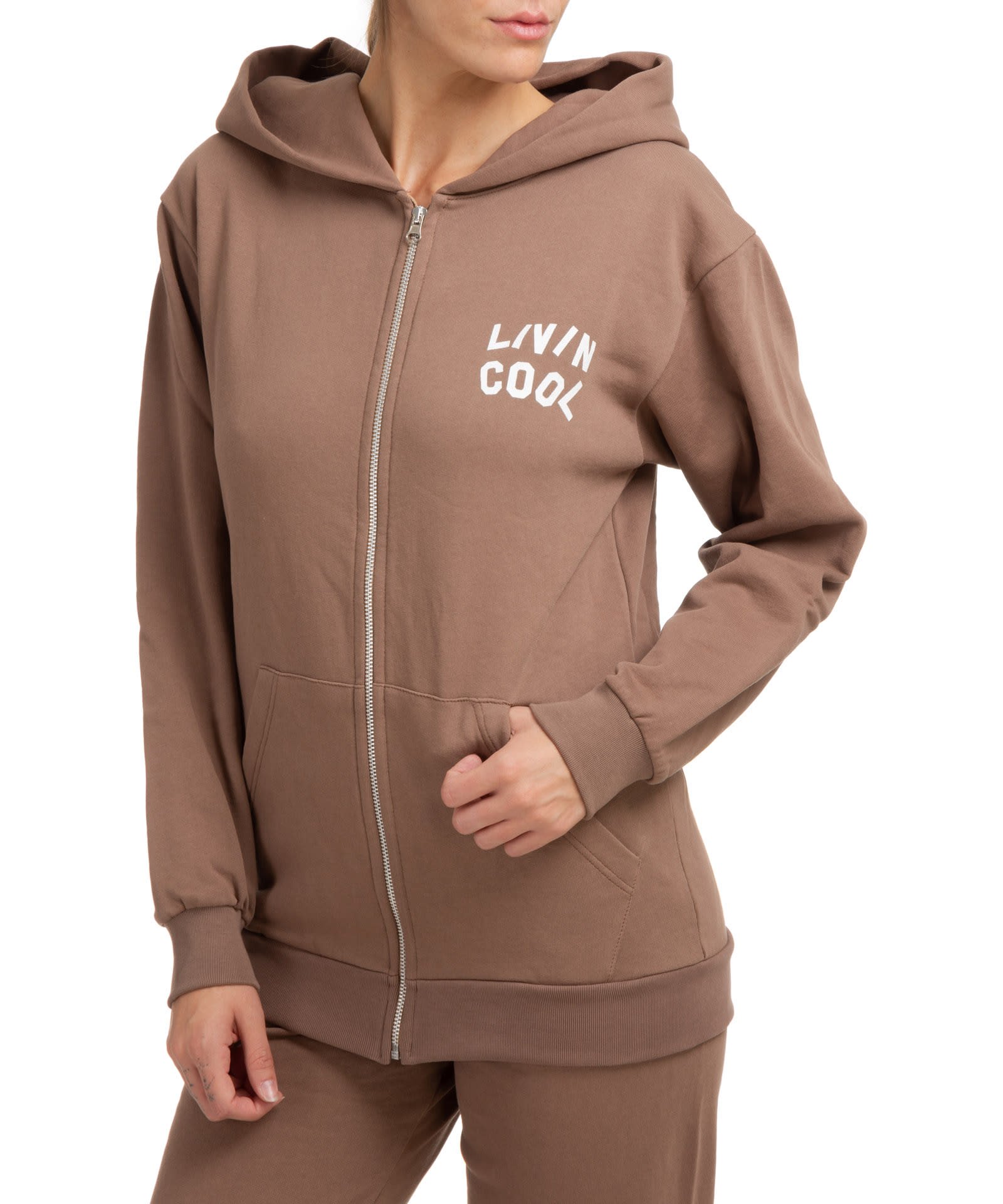 LIVINCOOL Cotton Zip-up Sweatshirt