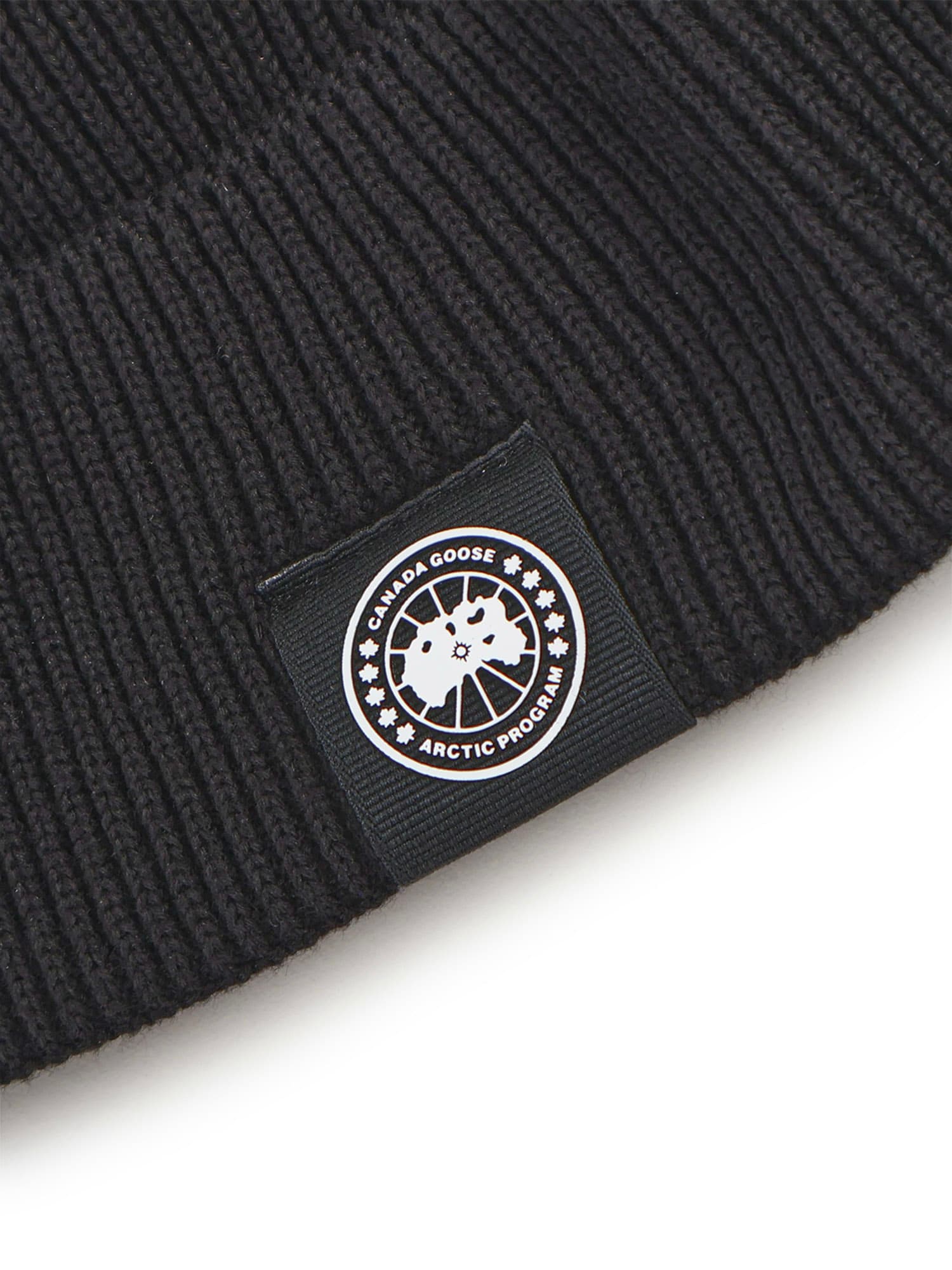 Canada Goose Cotton Beanie Hat In Black