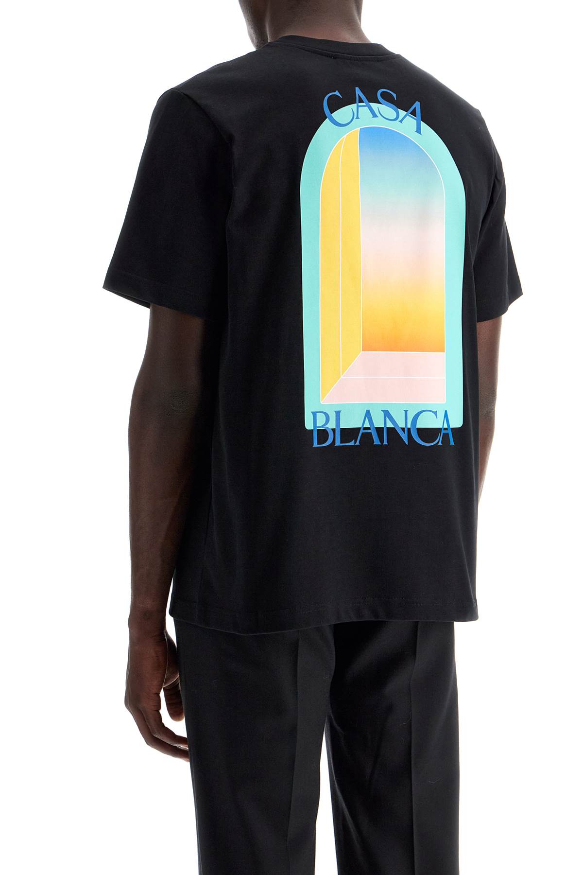 Shop Casablanca Colorful Rainbow Arc T In Larc Colore (black)