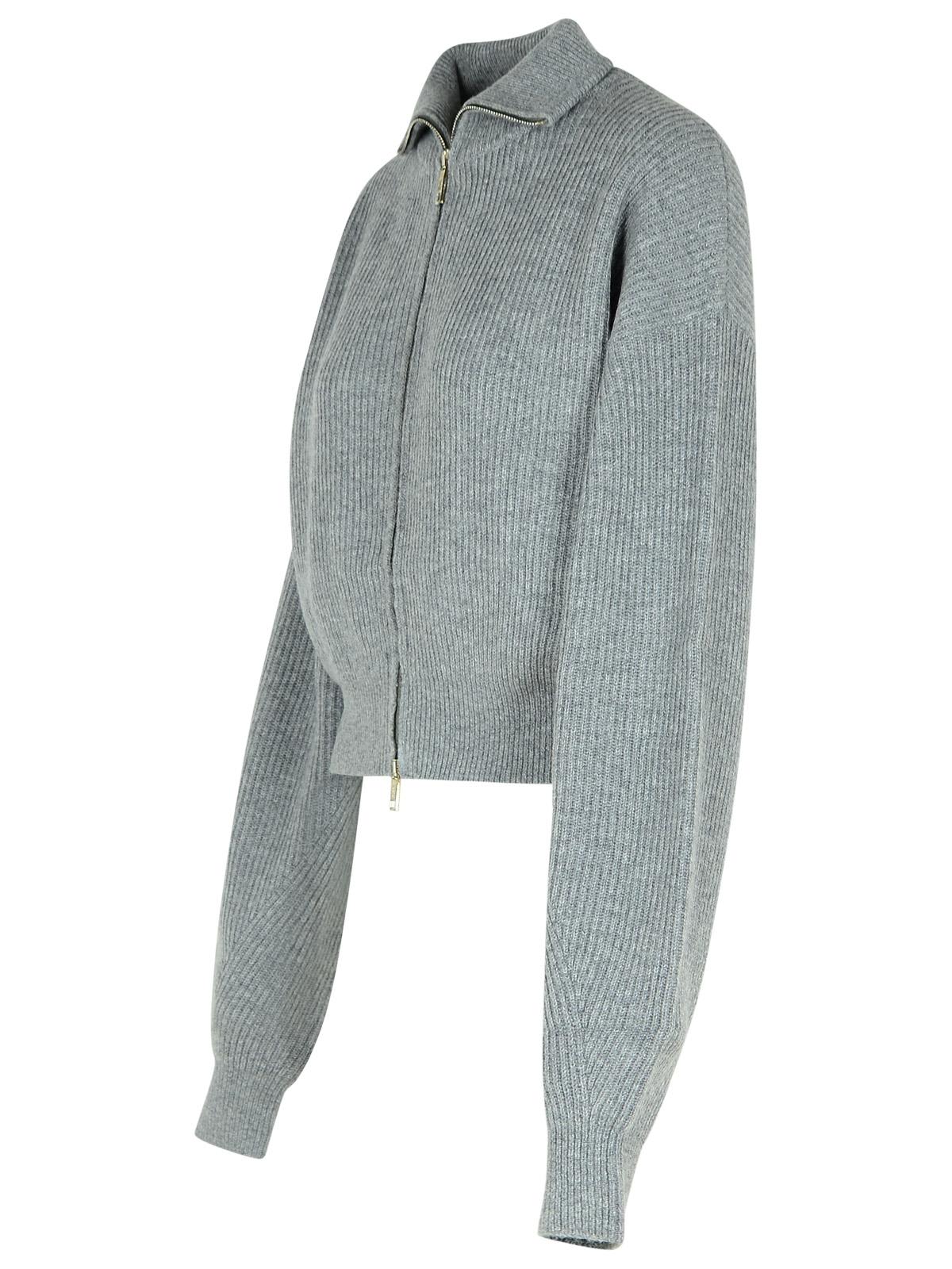 Shop Sportmax Svago Grey Cashmere Blend Cardigan