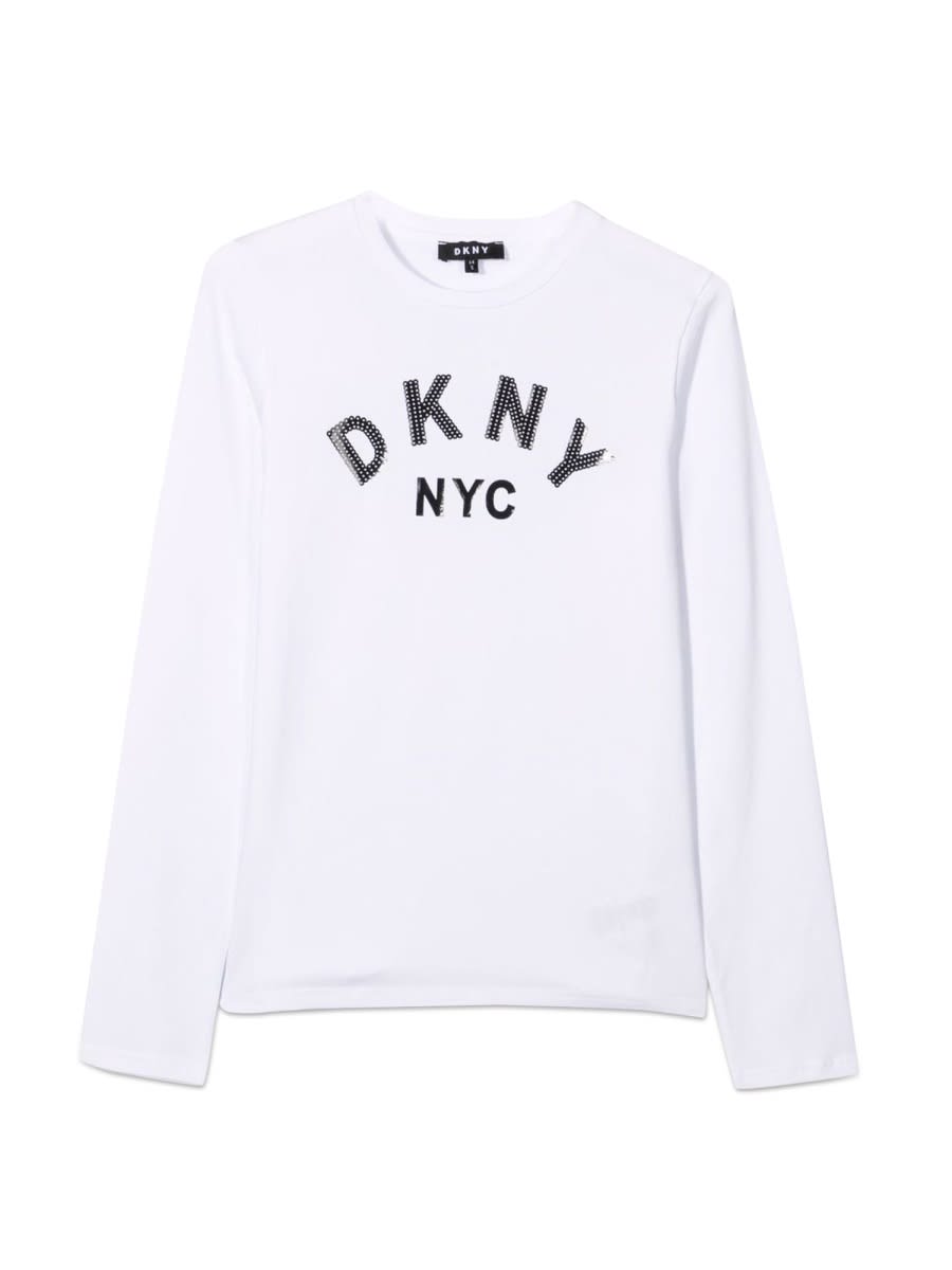 Dkny Kids' T-shirt Con Logo In White