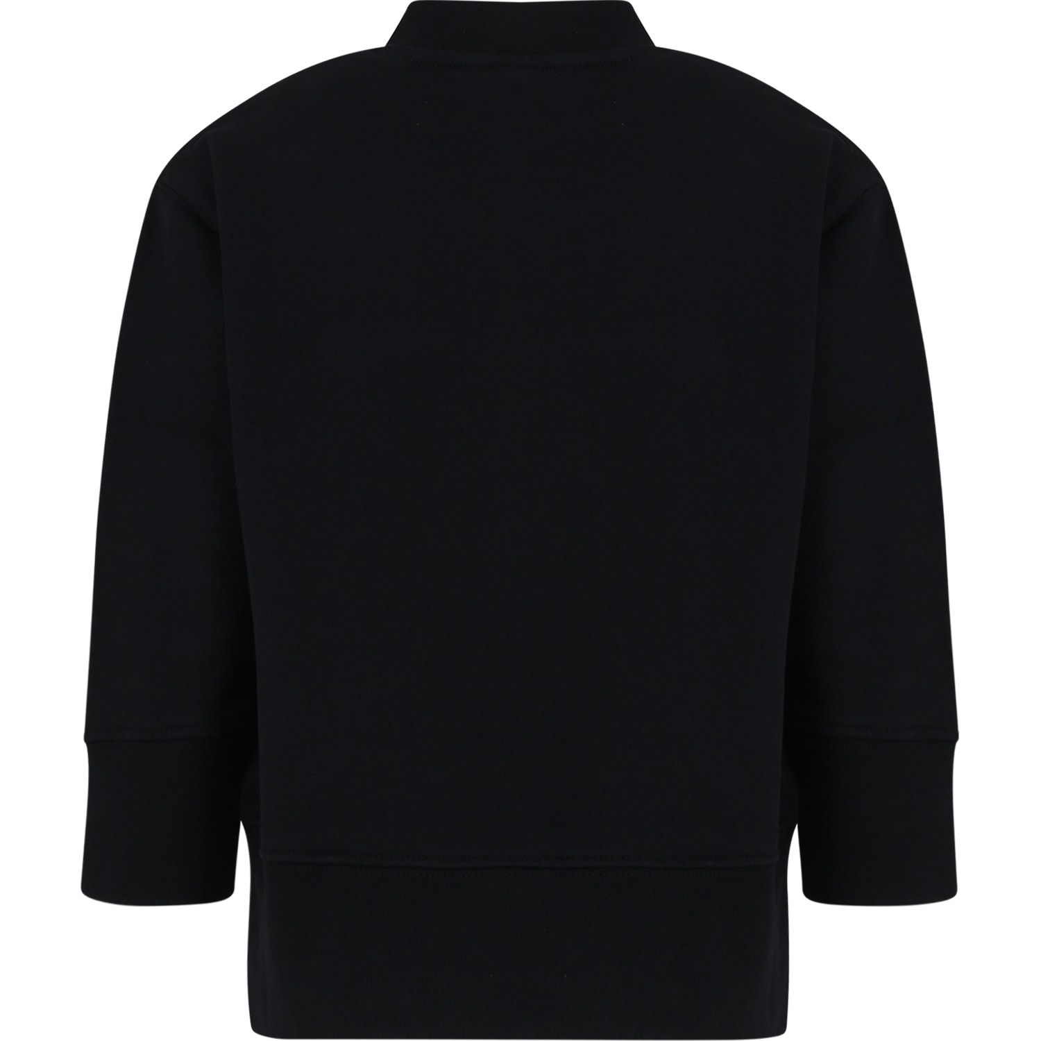 Shop Palm Angels Black Sweatshirt For Kids With Logo