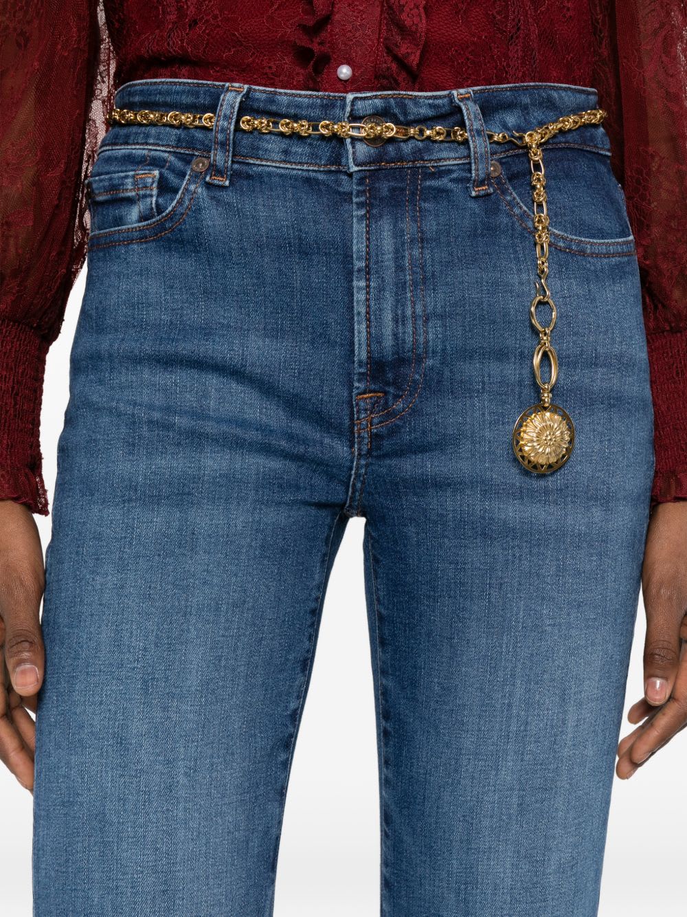 7 For All Mankind The Leggy Bootcut Denim Jeans In Blue