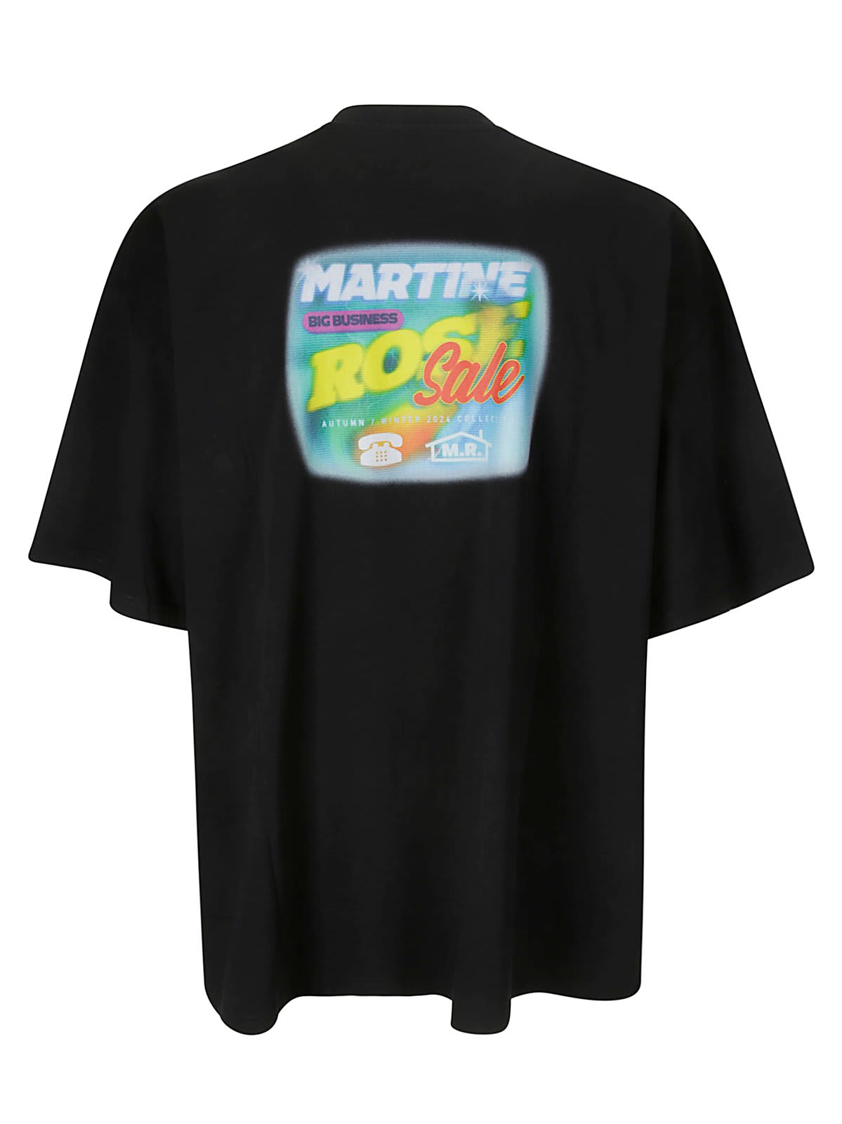 Shop Martine Rose Logo Printed Crewneck T-shirt In Black