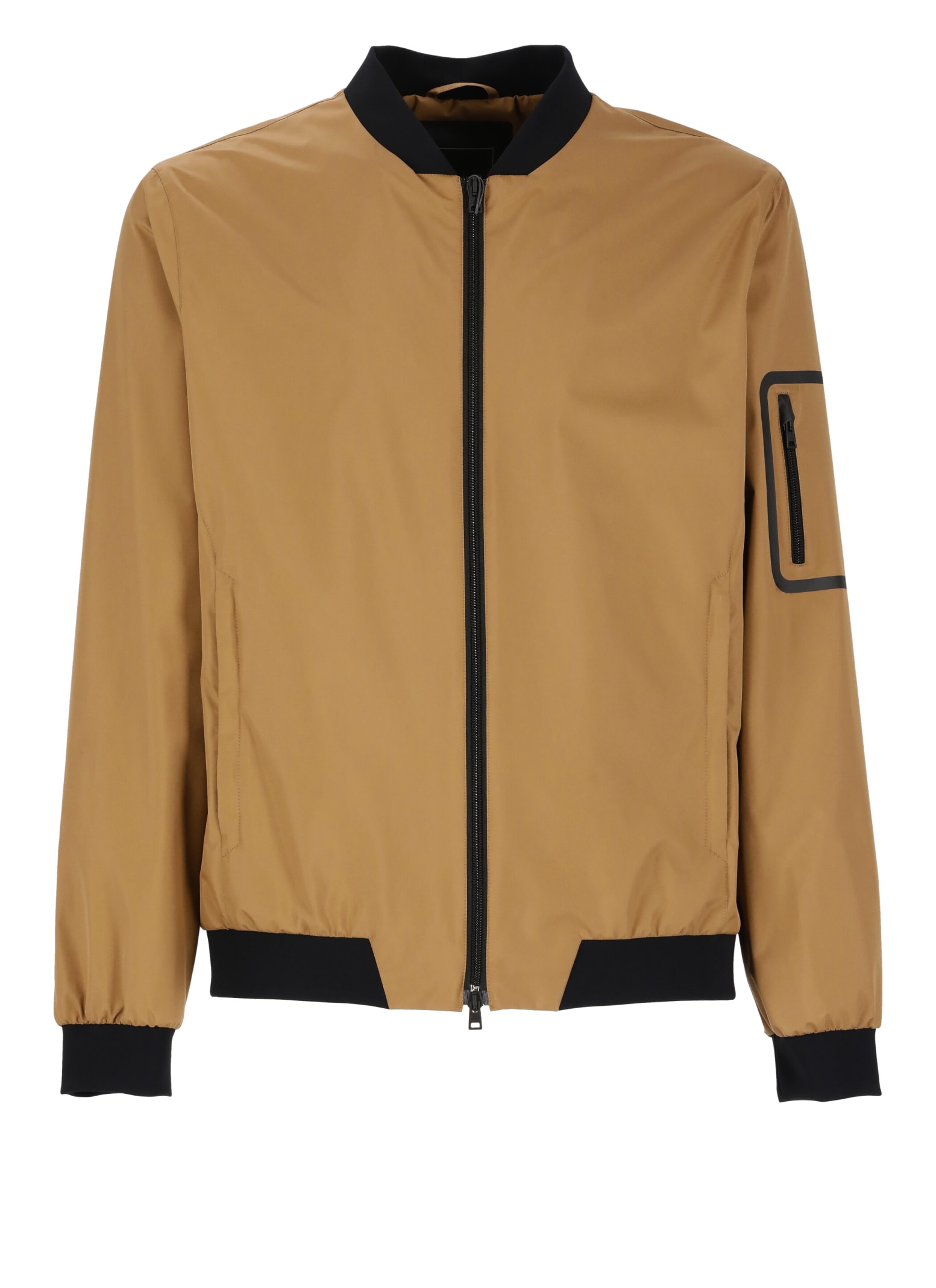 Shop Herno Gore-tex Bomber Jacket In Brown