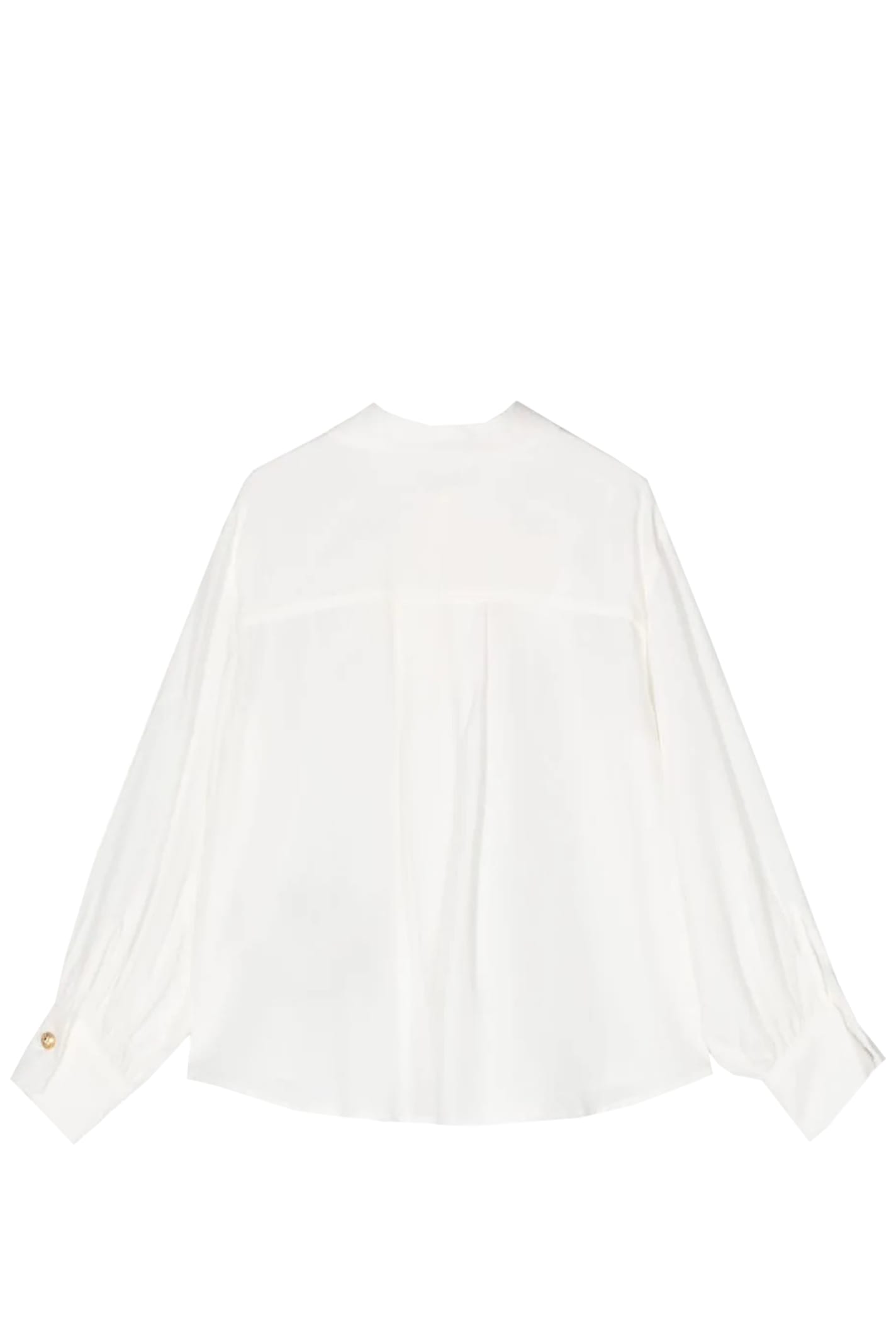 Shop Balmain Silk Shirt In White