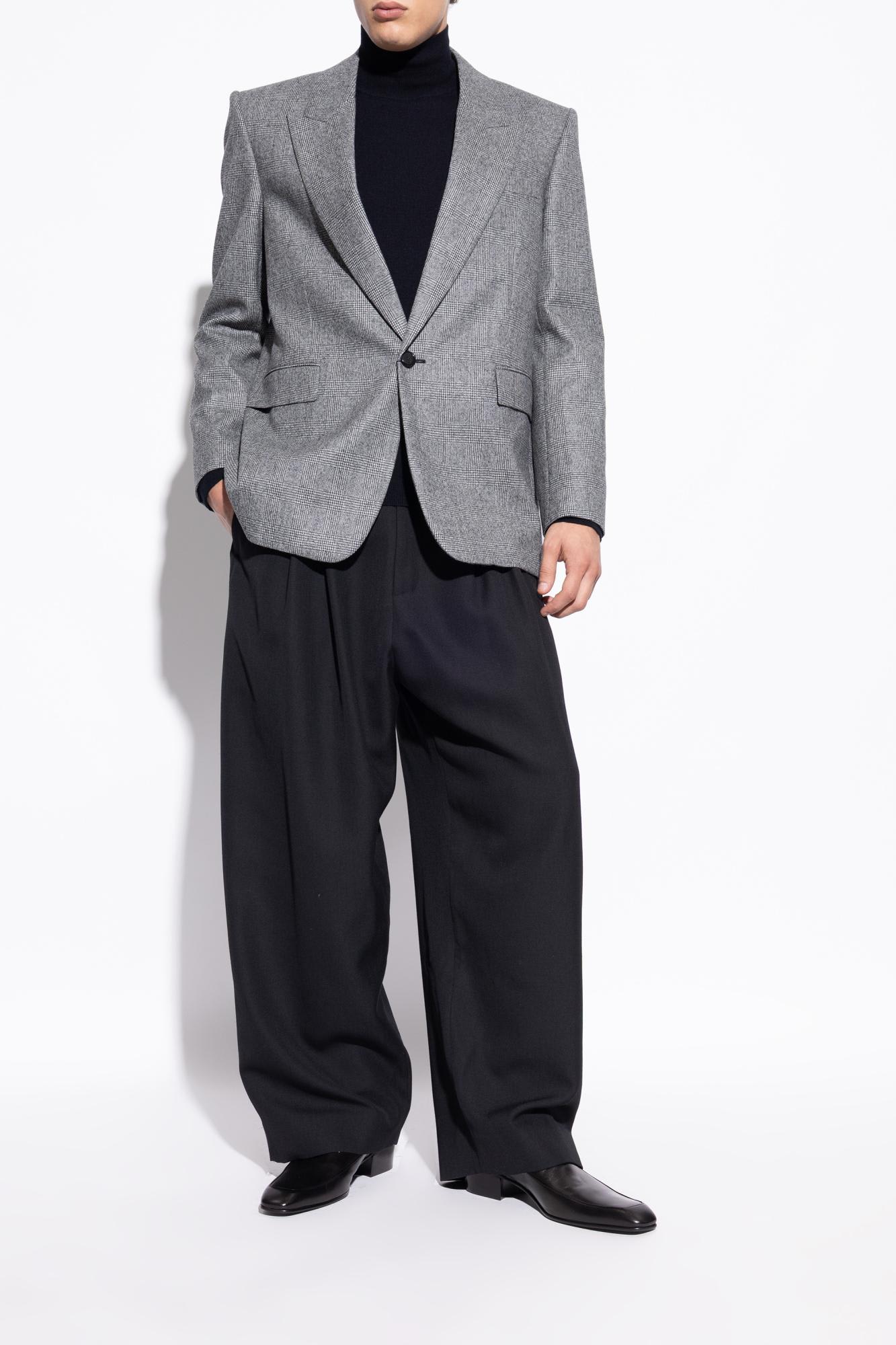 Saint Laurent Ozil Leather Ankle Boots In Black