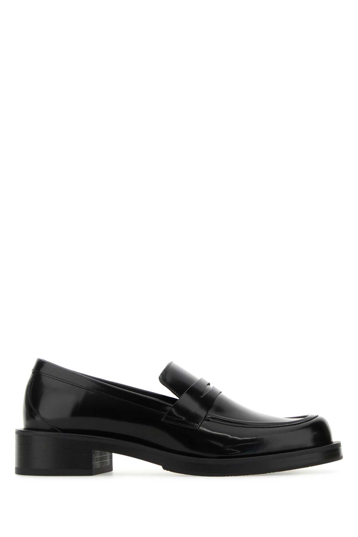 Black Leather Palmer Bold Loafers