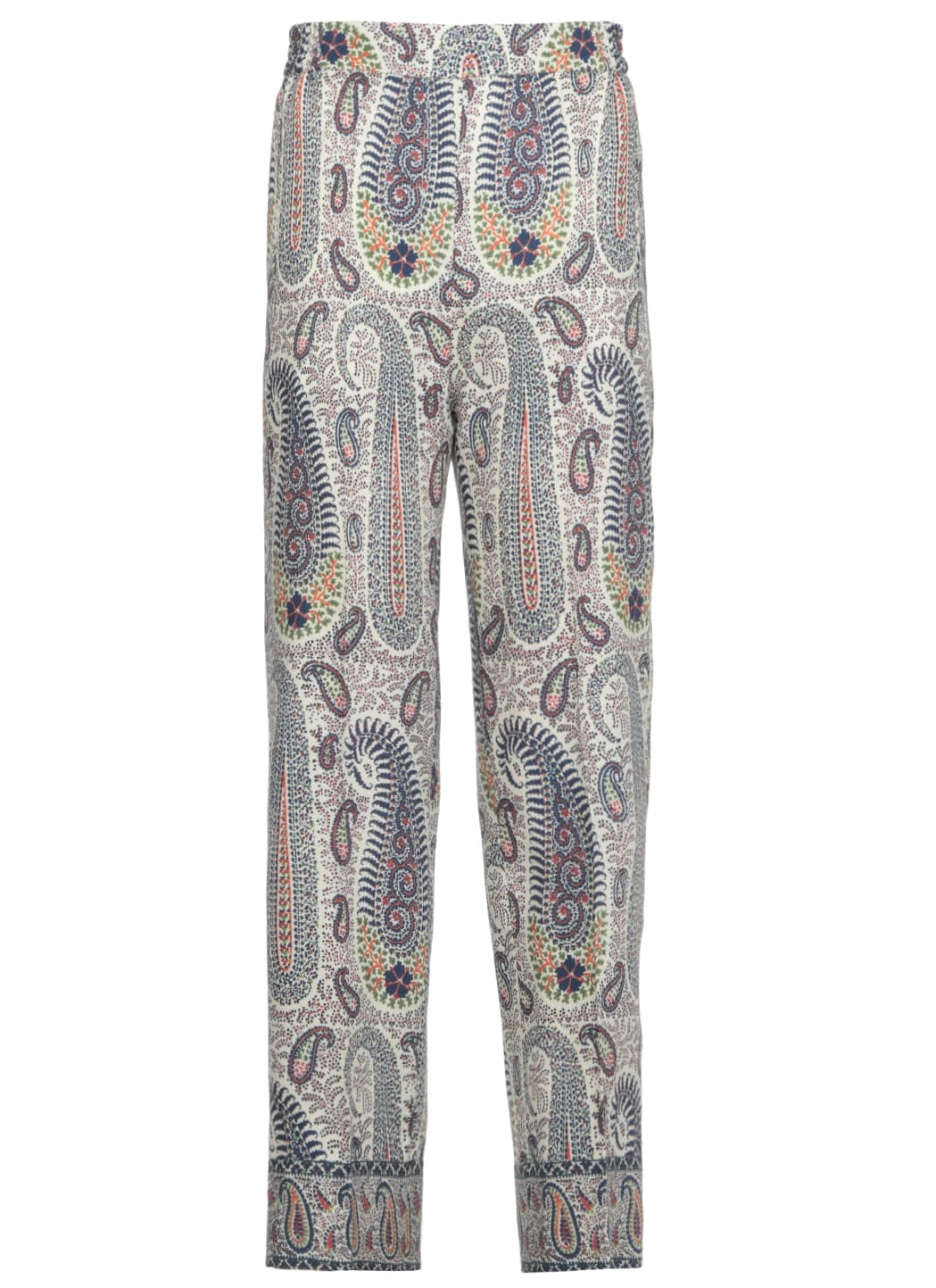 Etro Silk And Wool Blend Pants With Paisley Print