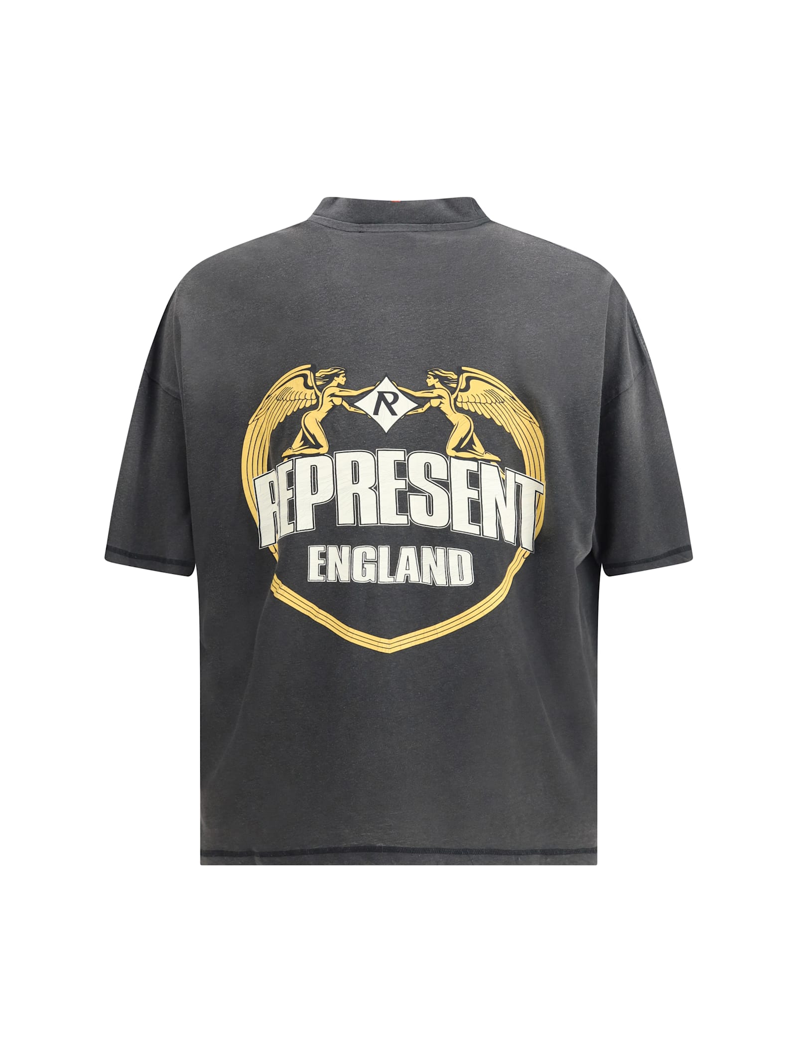 Represent Graphic Print Crew Neck Short Sleeve T-shirt In Black