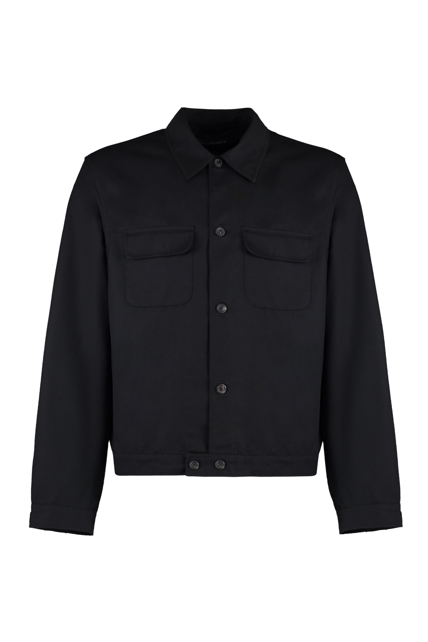 Shop Our Legacy Cotton Blend Overshirt In Black