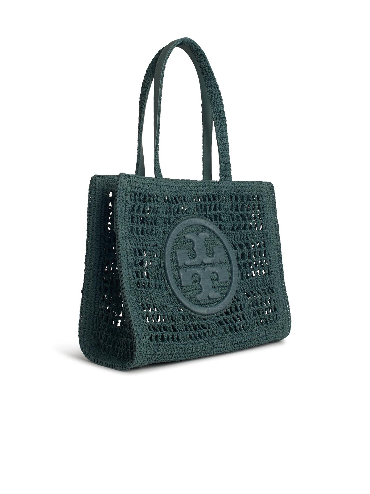 TORY BURCH ELLA LIGHT BLUE COTTON BAG