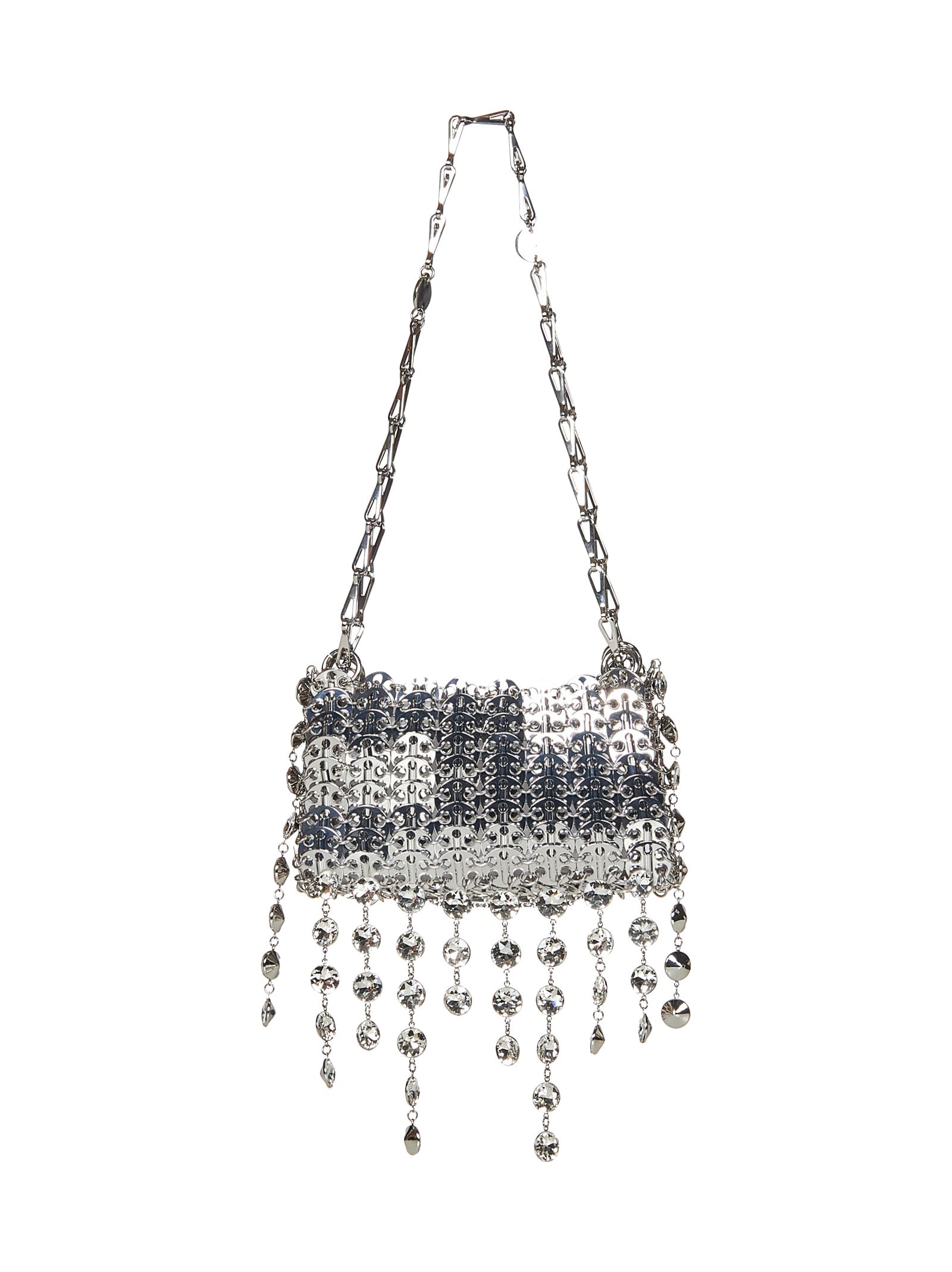 Shop Rabanne 1969 Nano Bag Shoulder Bag In Silver