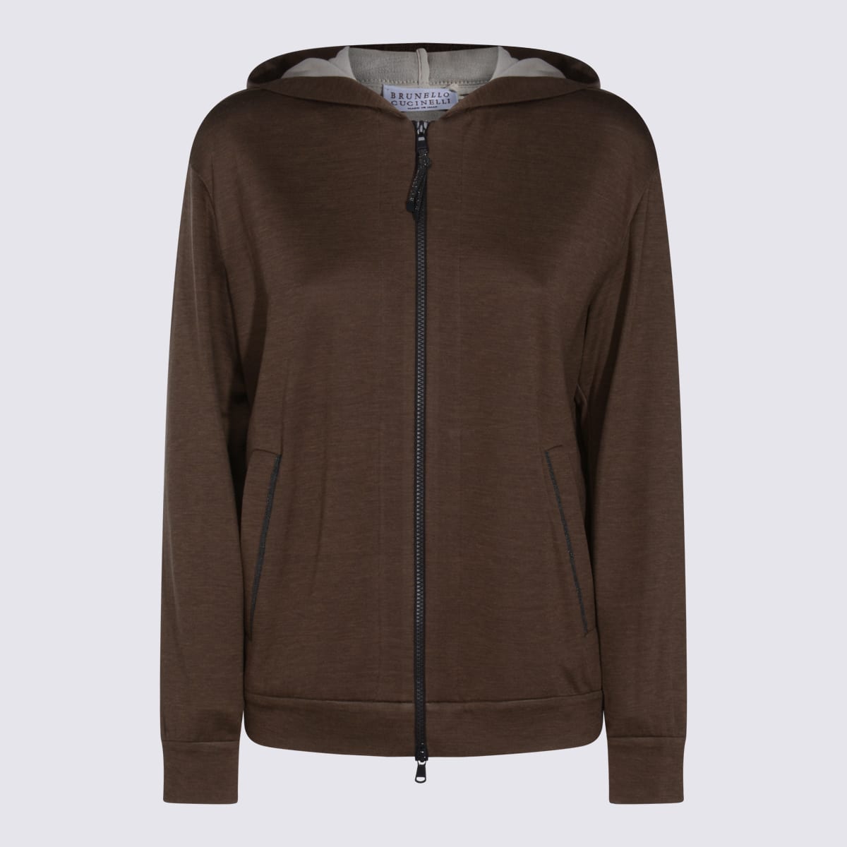 Brunello Cucinelli Brown Cotton Sweatshirt