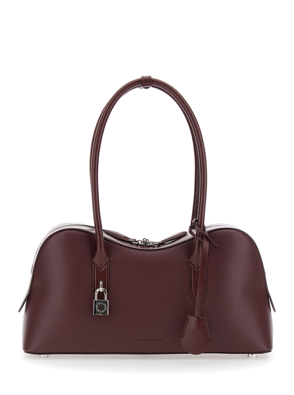 Burgundy Synthetic Leather Ryder Medium Shoulder Bag