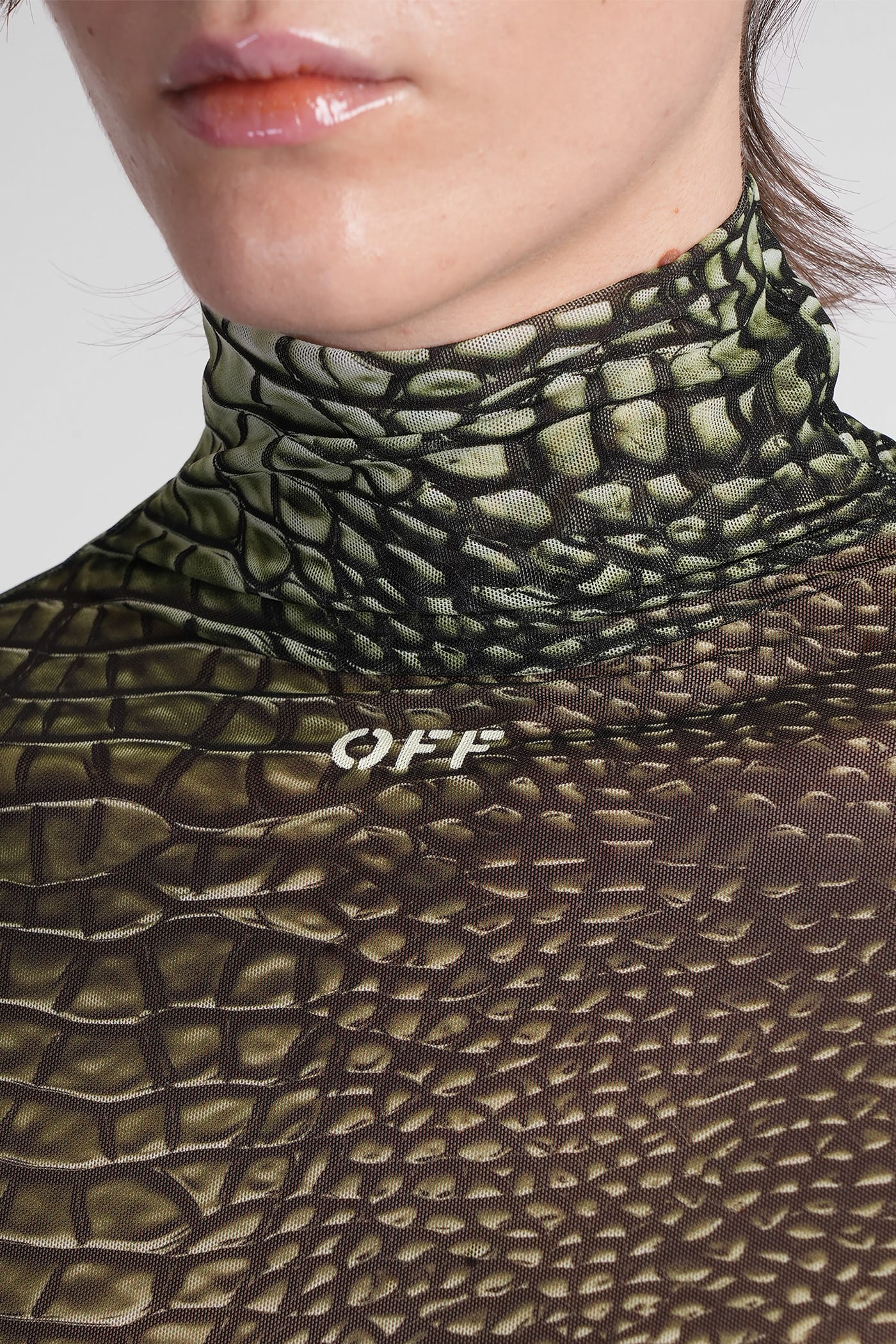 Off-white Topwear In Green Polyamide In Green