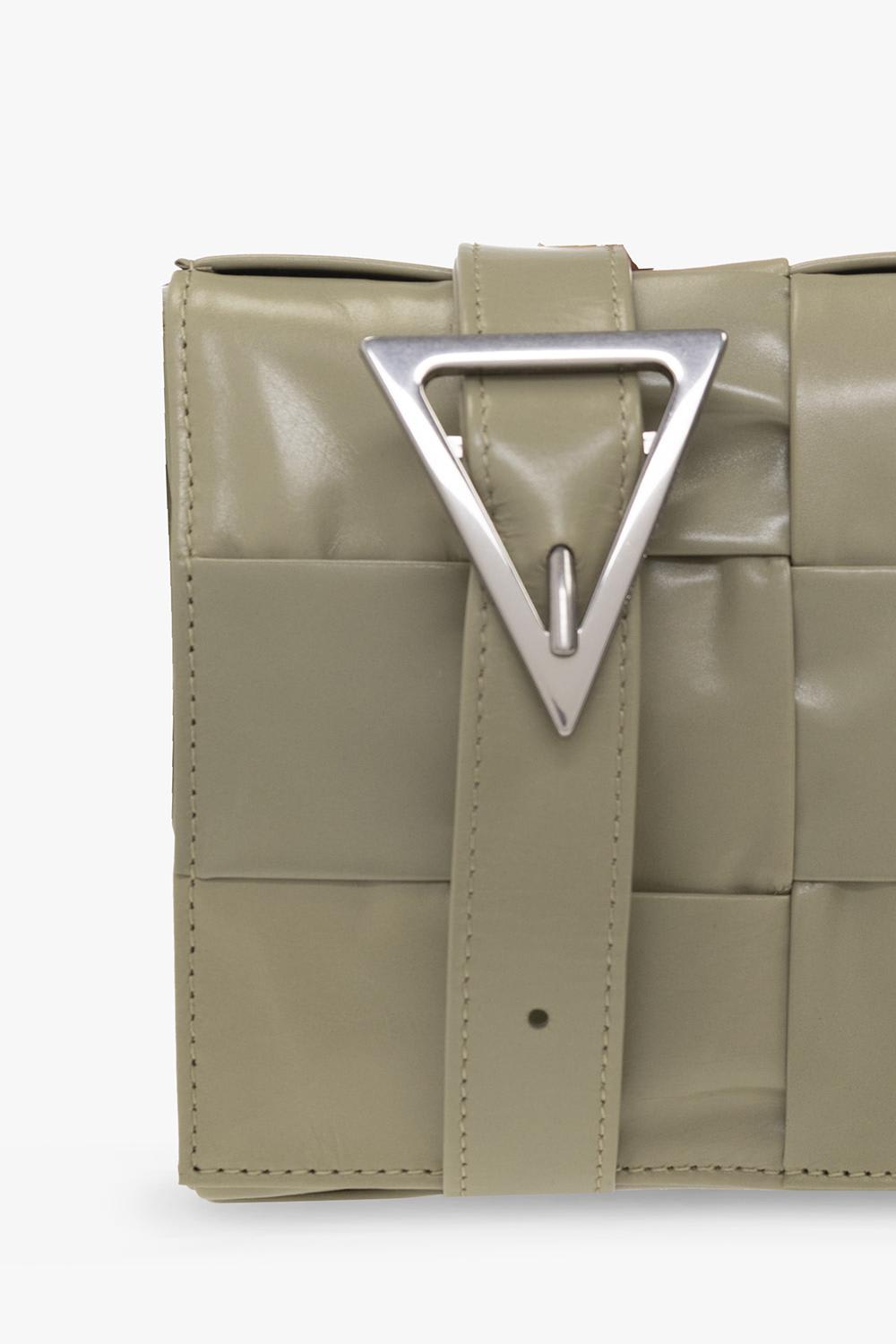 Shop Bottega Veneta Cassette Small Shoulder Bag In Beige