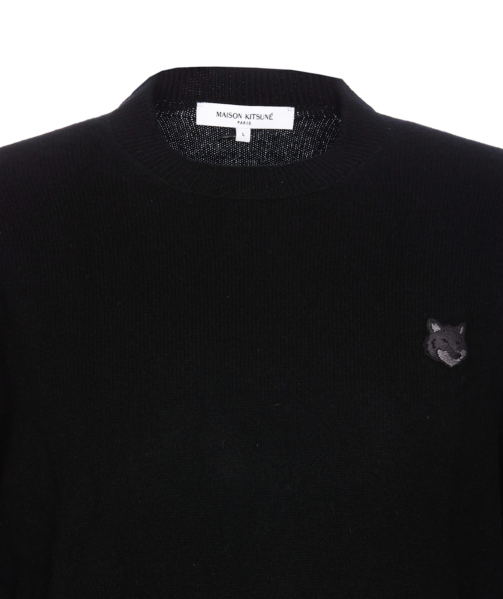 Maison Kitsuné Black Bold Fox Head Patch Oversized Sweatshirt In Black