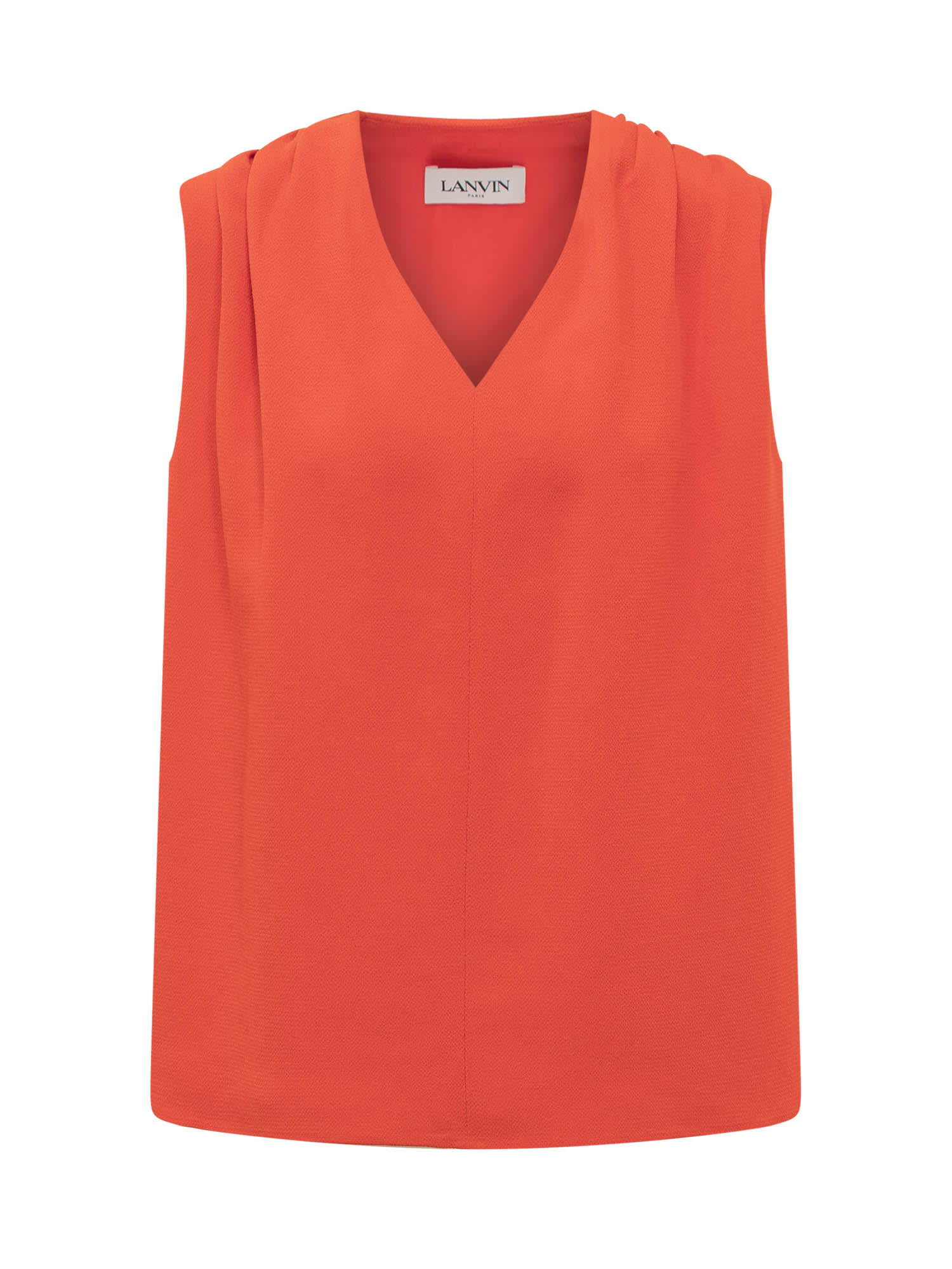 Shop Lanvin Top In Poppy Red