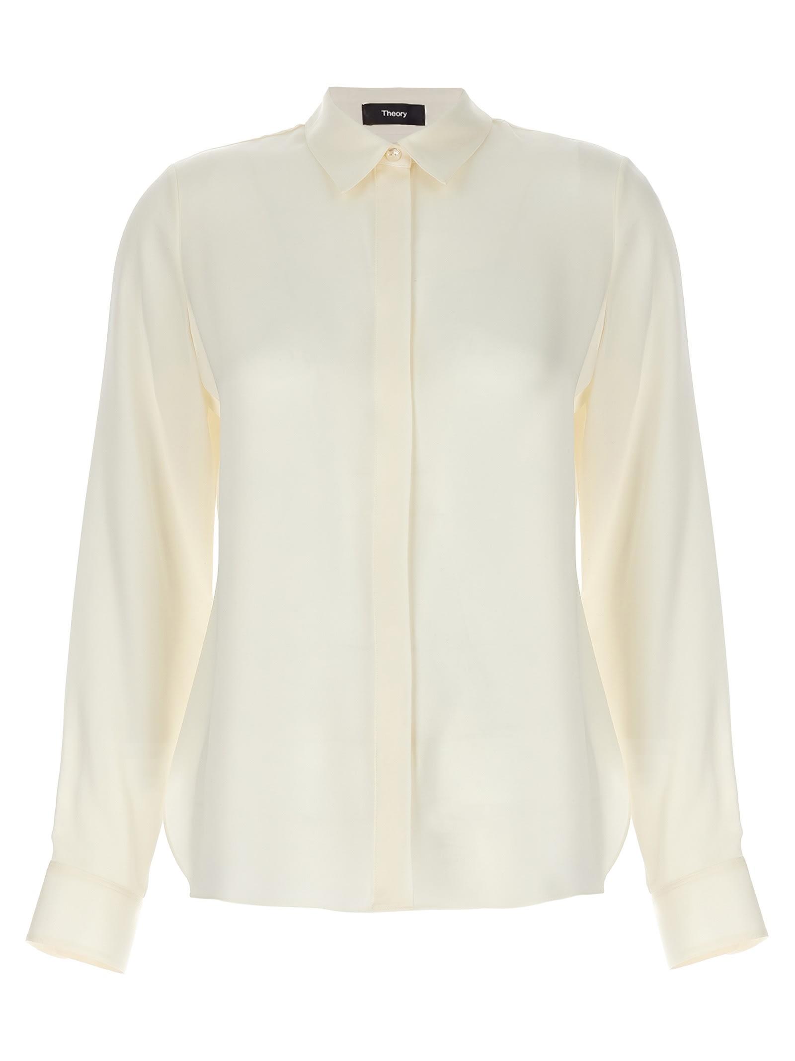 Shop Theory Classic Fitted Shirt In Neutrals