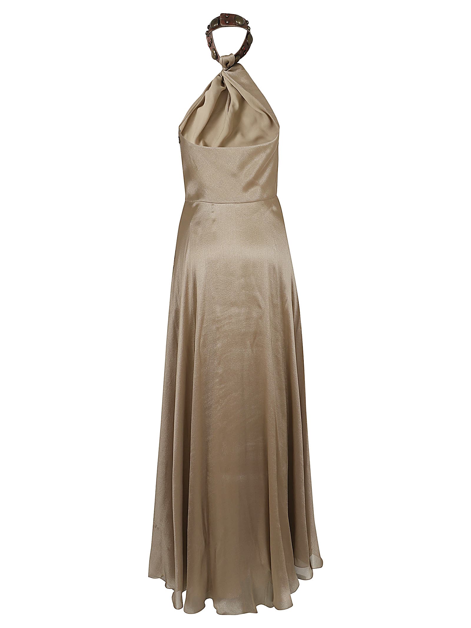 Shop Ralph Lauren Sherri-sleeveless-gown In Light Gold