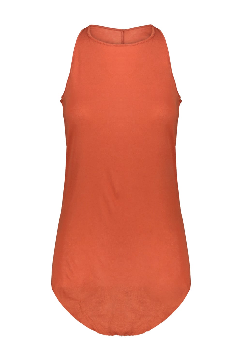 Shop Rick Owens Fine-knit Tank Top In Orange