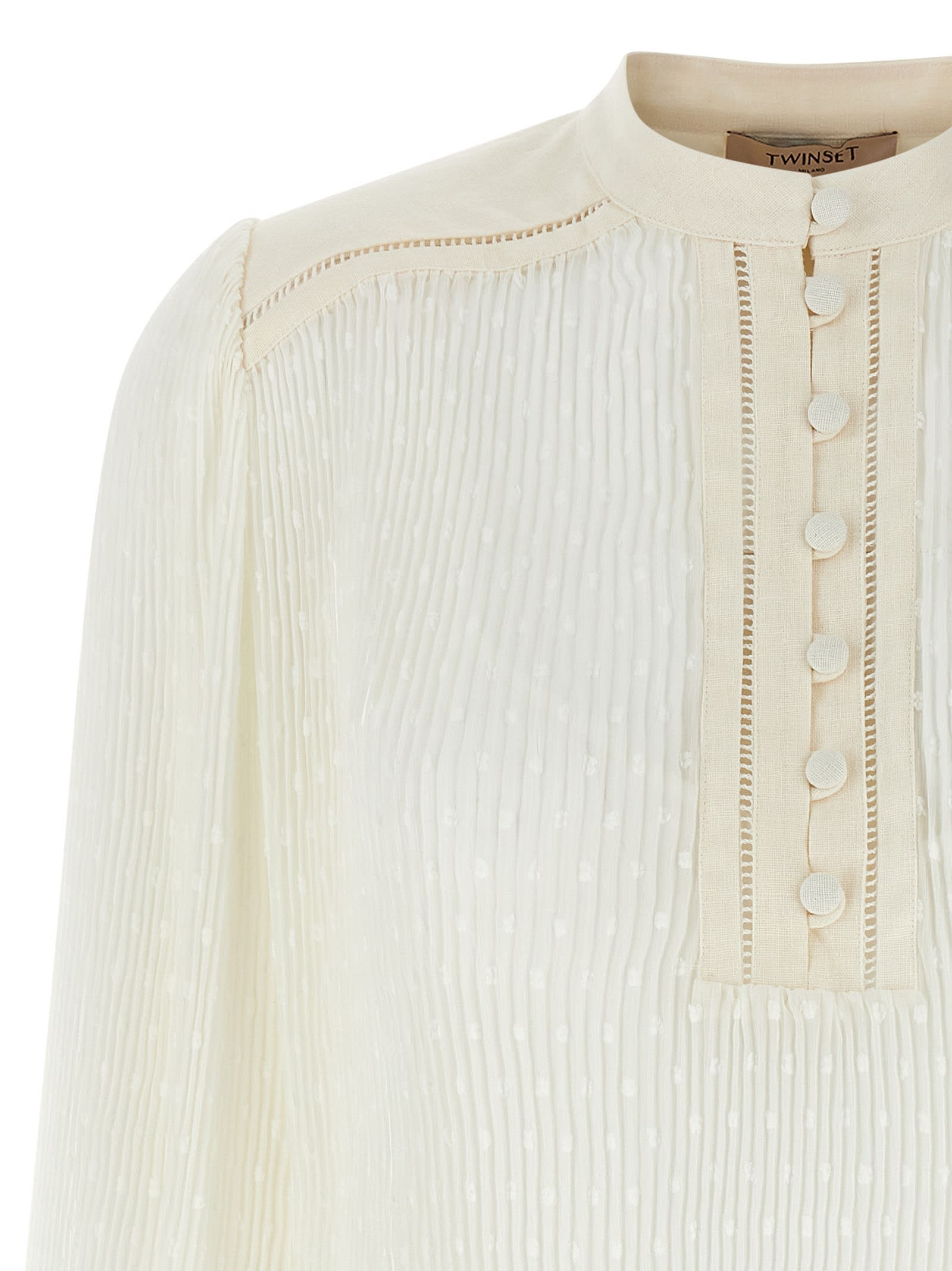 Shop Twinset Georgette Blouse In White