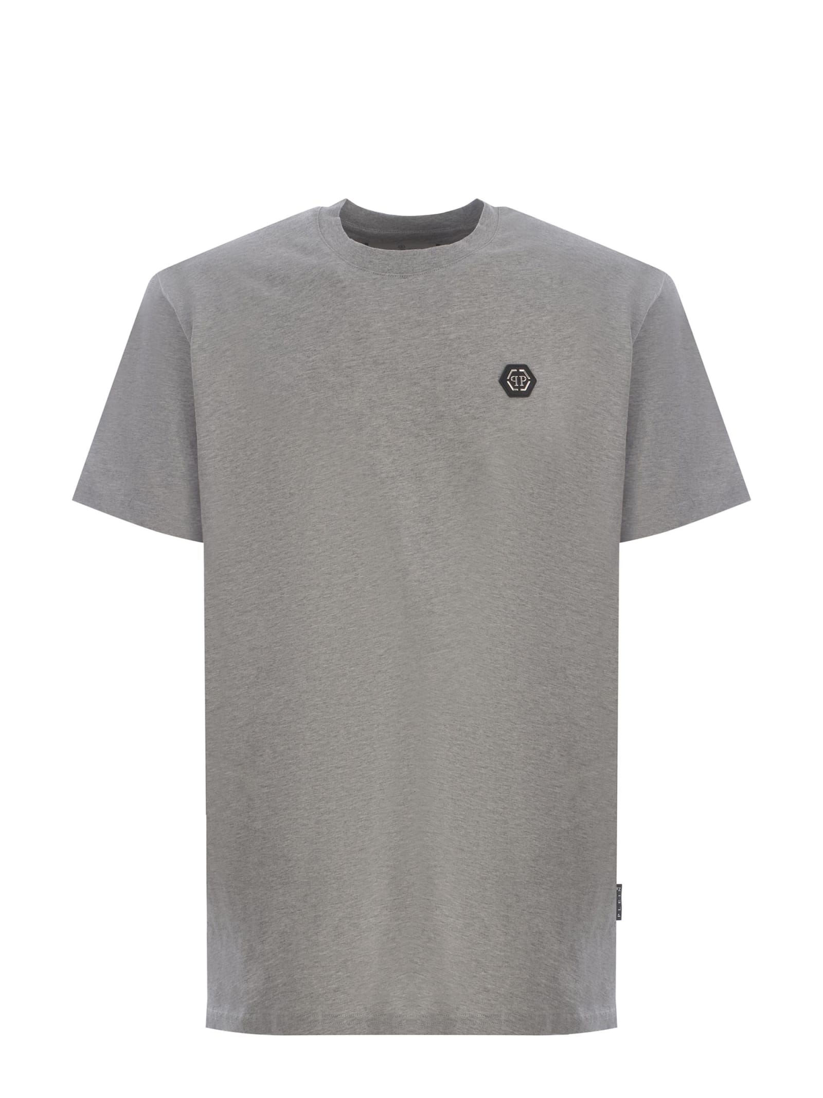 Shop Philipp Plein T-shirt  Made Of Cotton In Grigio