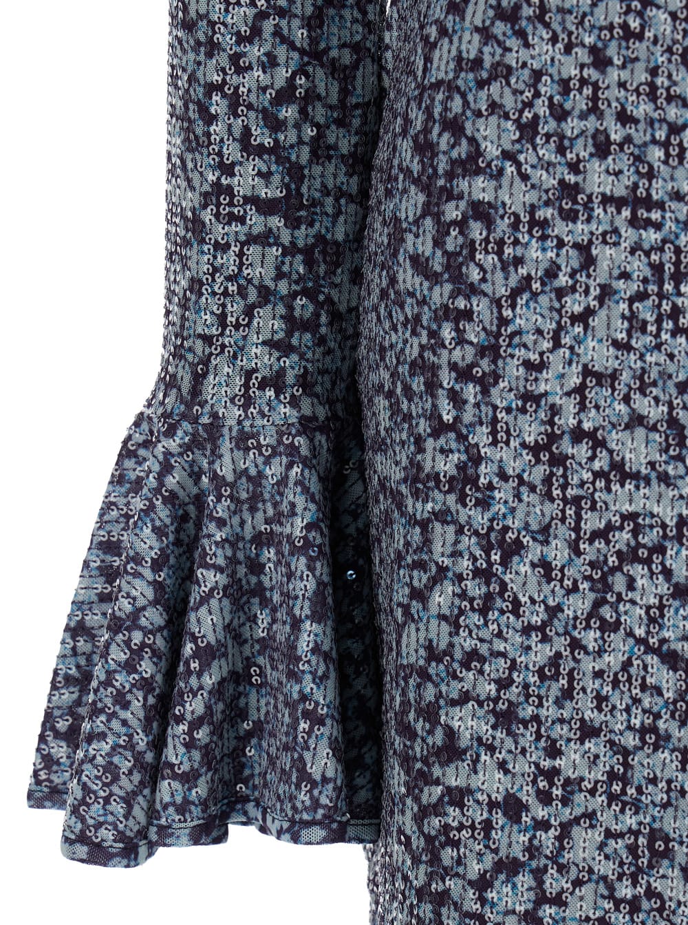 Shop Rotate Birger Christensen Mini Blue Backless Dress With All-over Sequins Woman In Violet