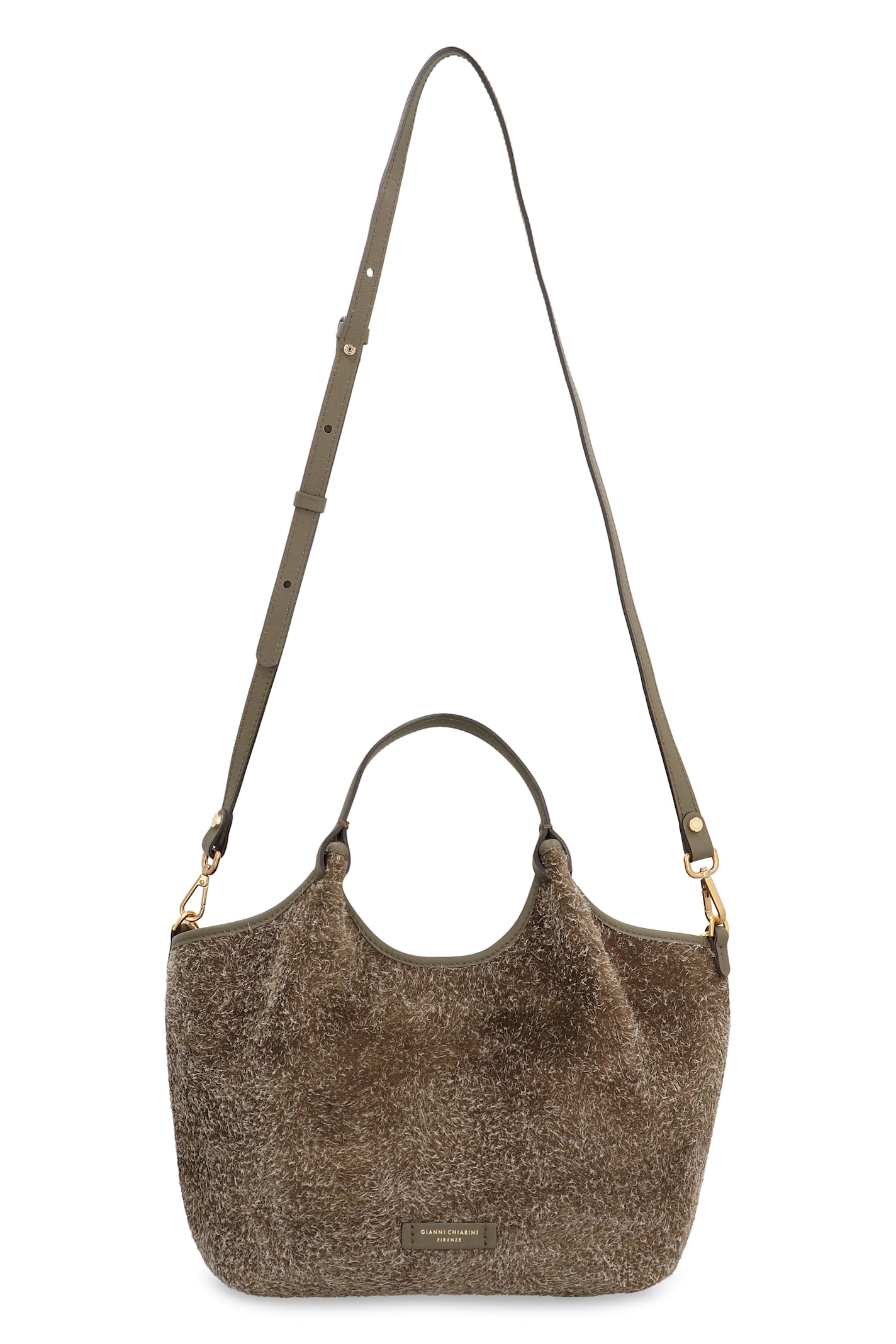 GIANNI CHIARINI DUA SUEDE HANDBAG 