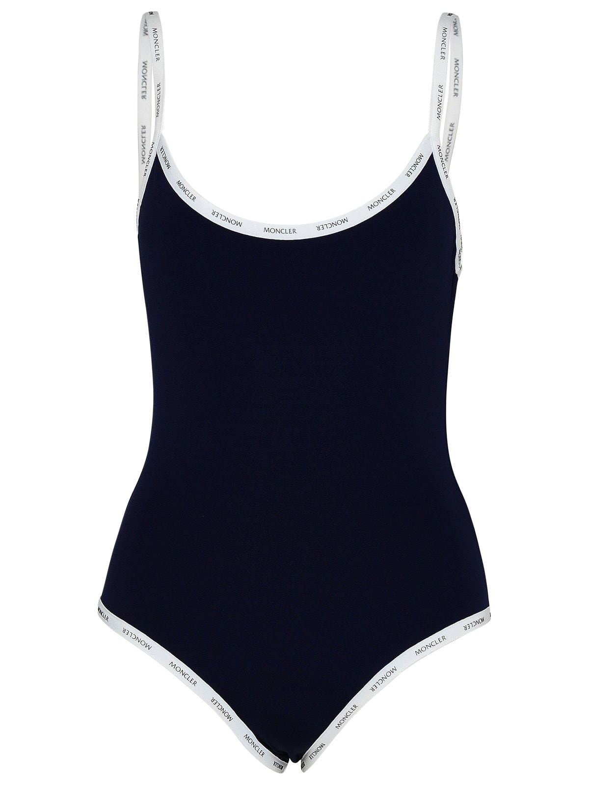 Blue Nylon Blend One-piece Swimsuit