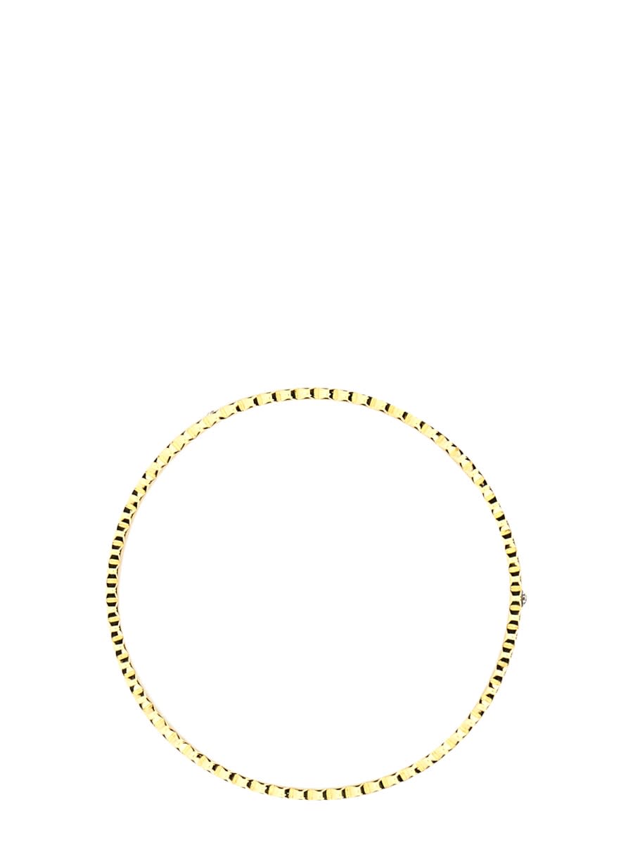 Shop Marc Jacobs The Medallion Bracelet With Logo In Ivory