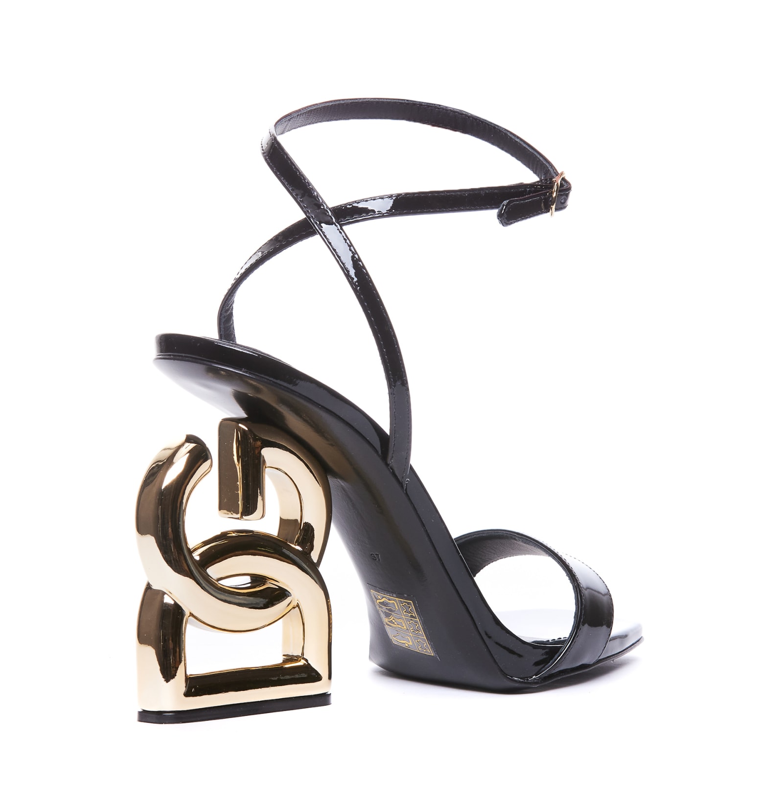 Shop Dolce & Gabbana Dg Logo Pump Sandals In Black