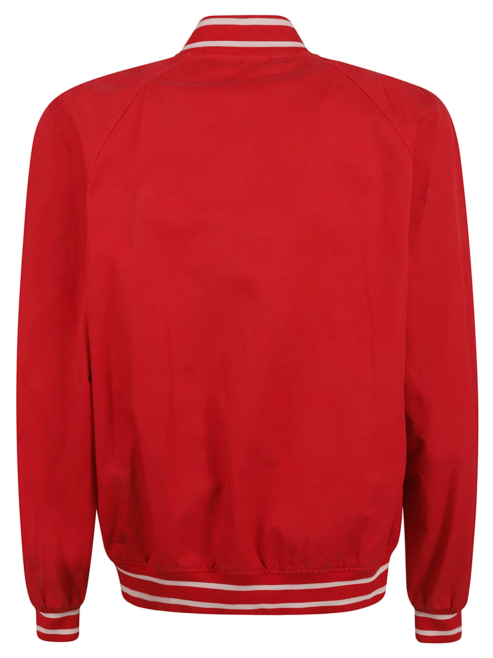 Alexander Mcqueen Oversized Skull Bomber In Fire Red