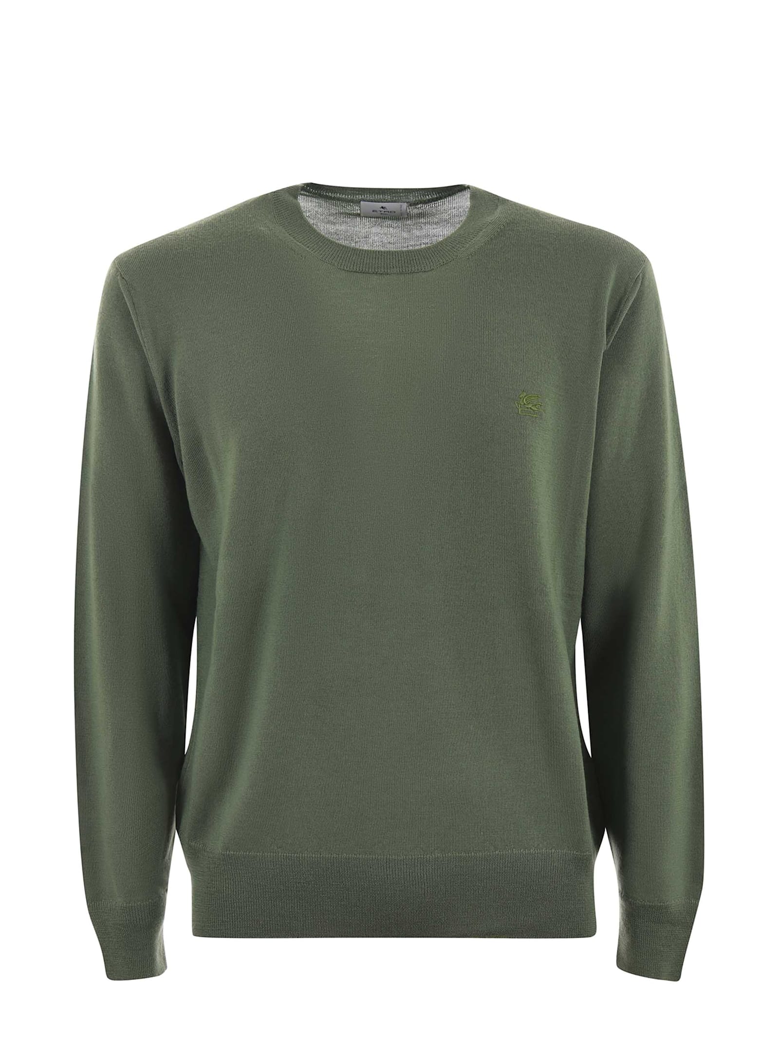 Shop Etro Wool Sweater In Green