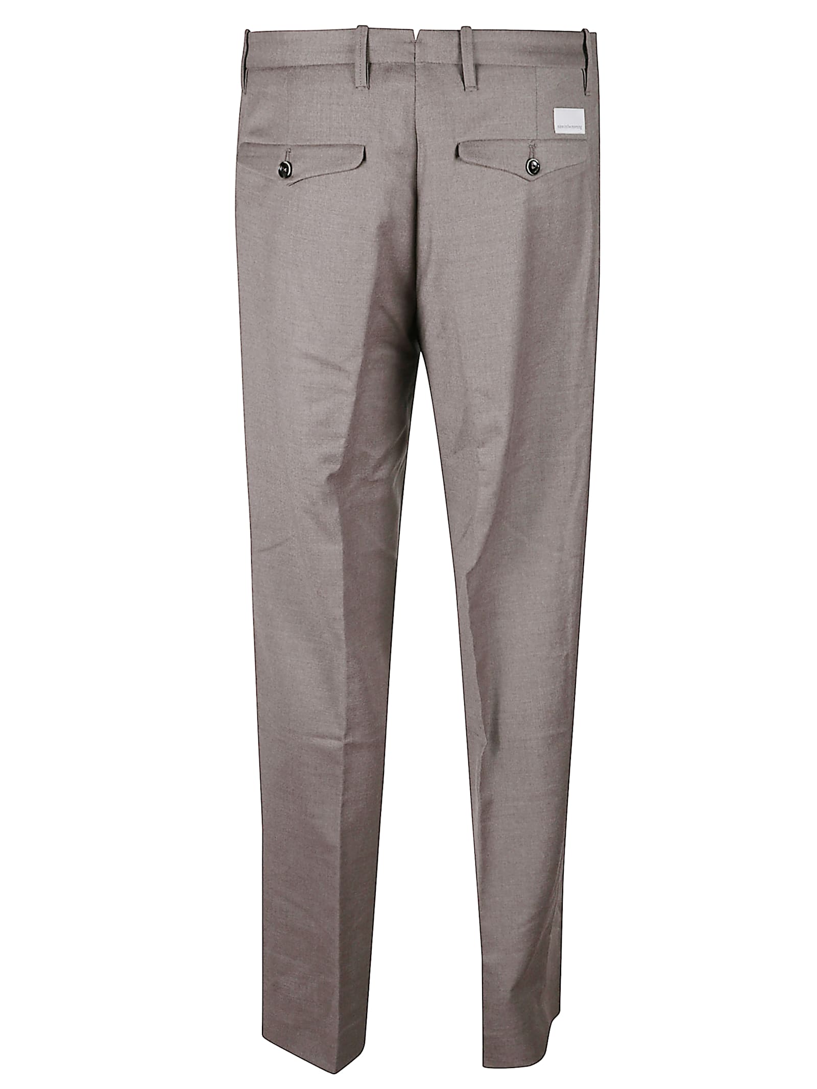 Nine In The Morning Buttoned Straight-leg Trousers In Gray