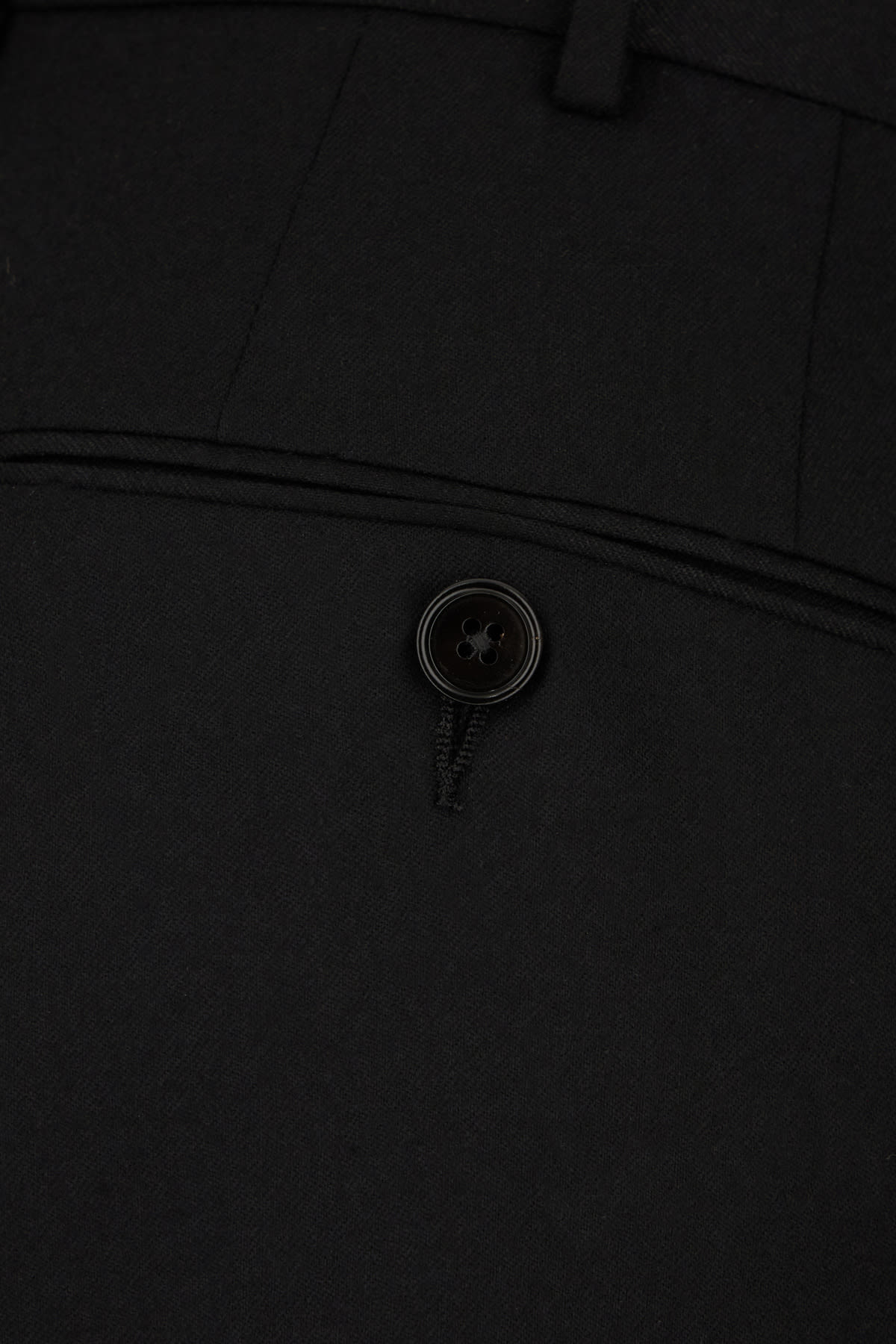 ZEGNA BLACK WOOL PANTS
