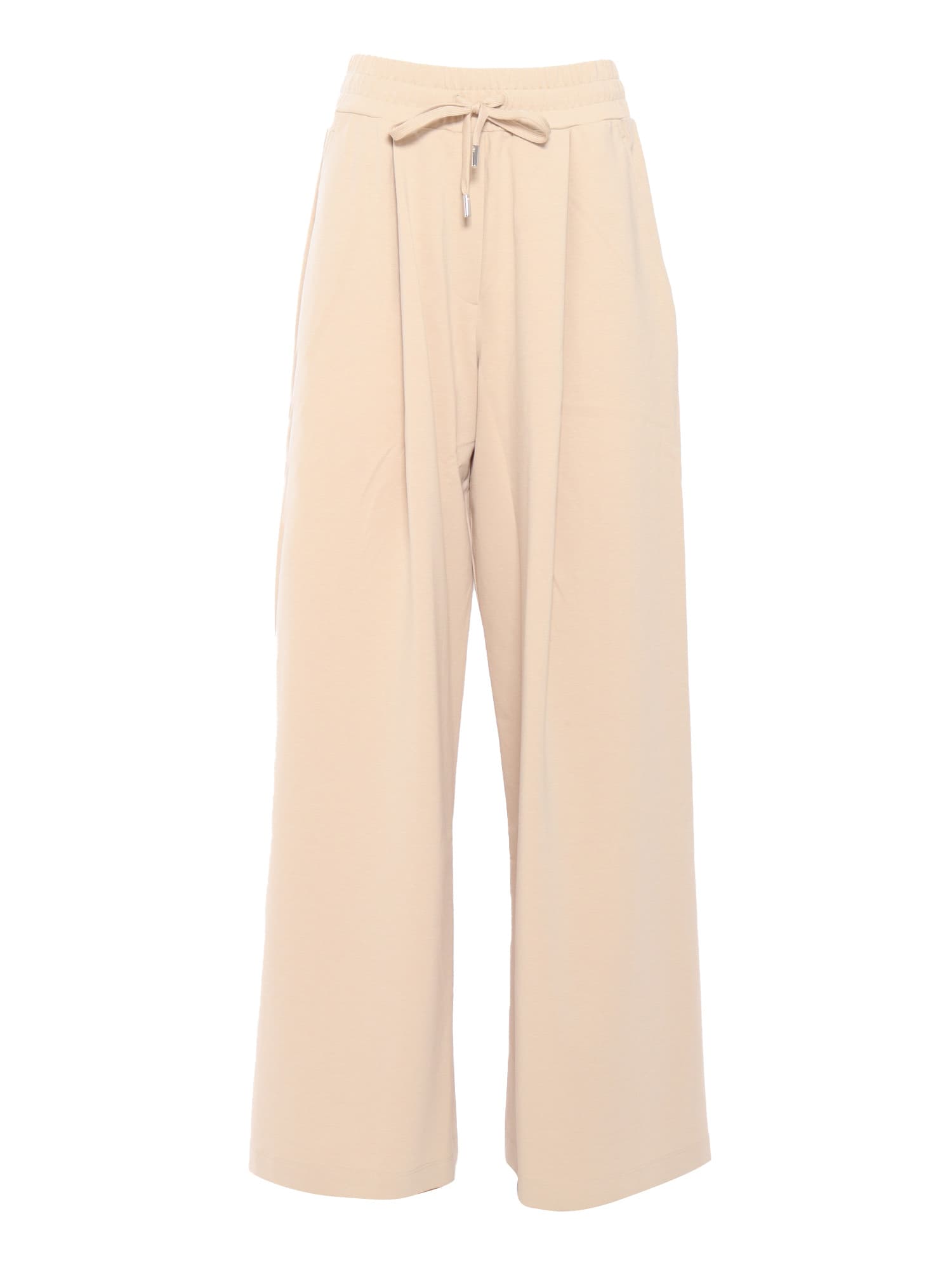 Shop Weekend Max Mara Romagna Jersey Trousers In Beige